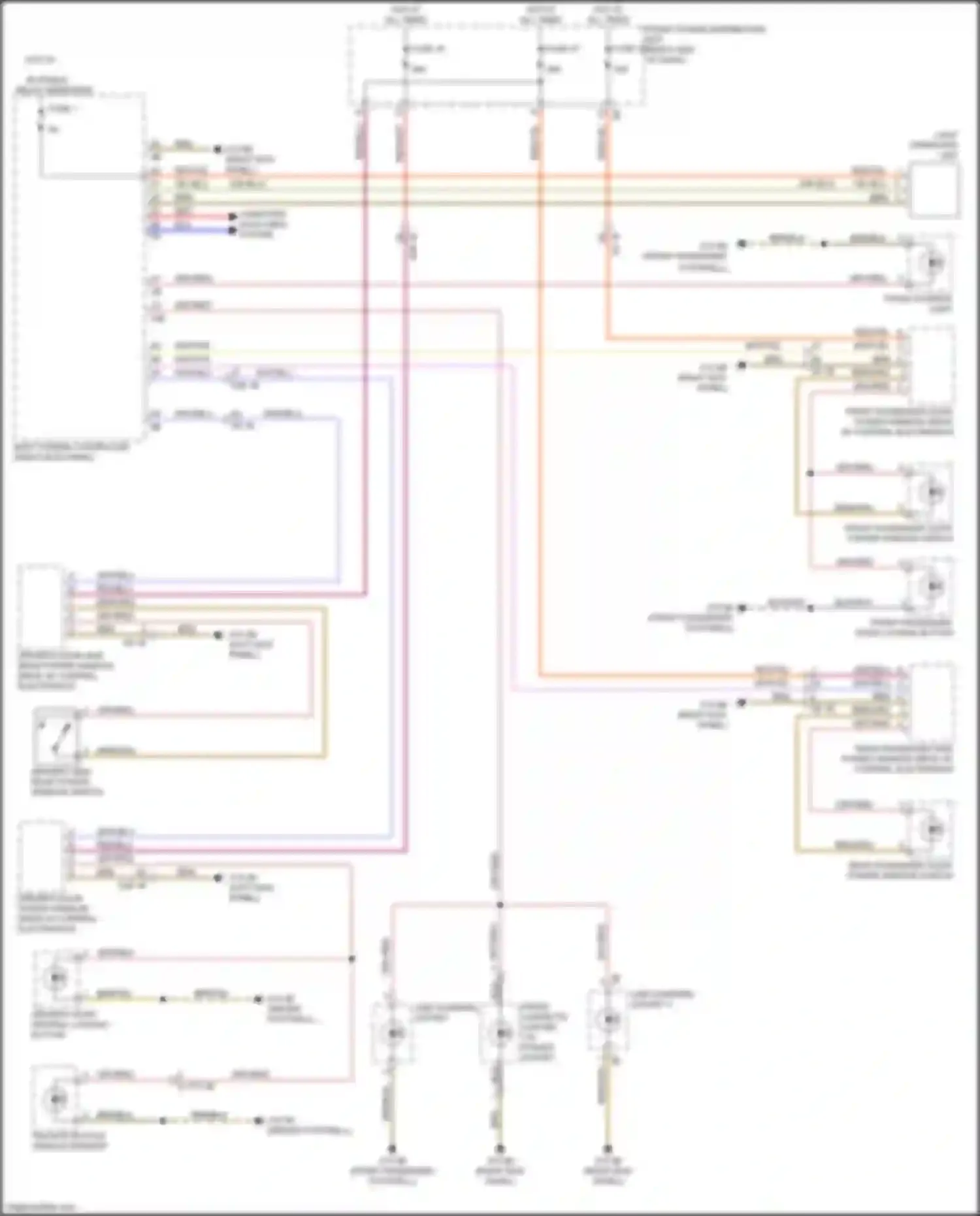 Wiring diagram driver's door power window drive w/ control electronics for BMW 2 series Gran Coupe F44 (2019-2024) (4 of 7)