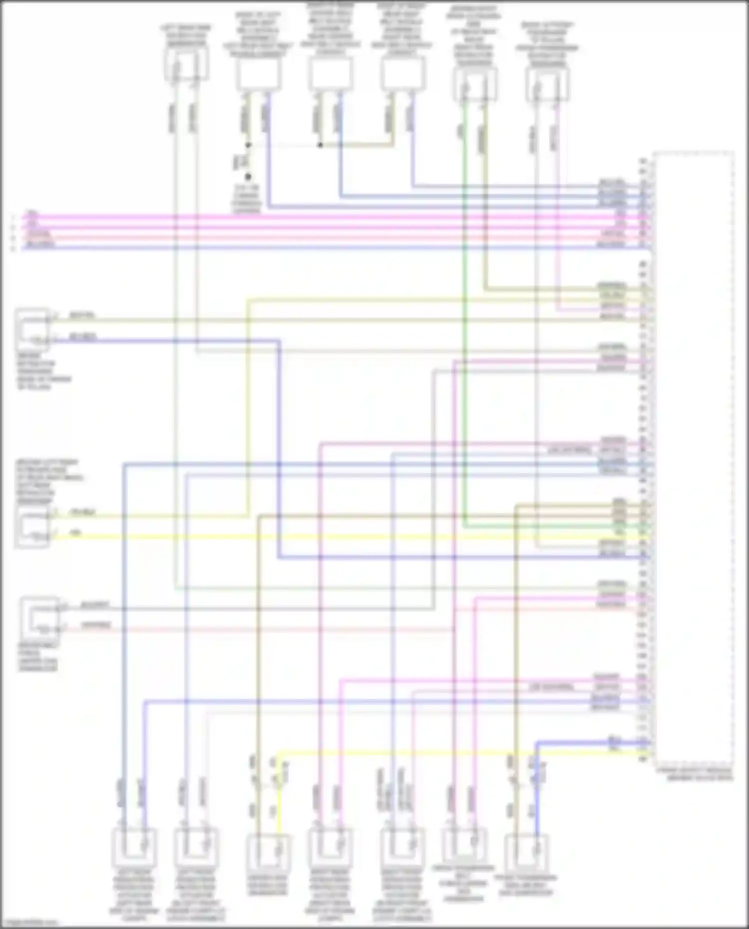 Wiring diagram front passenger belt force limiter gas generator for BMW 2 series Gran Coupe F44 (2019-2024) (1 of 1)