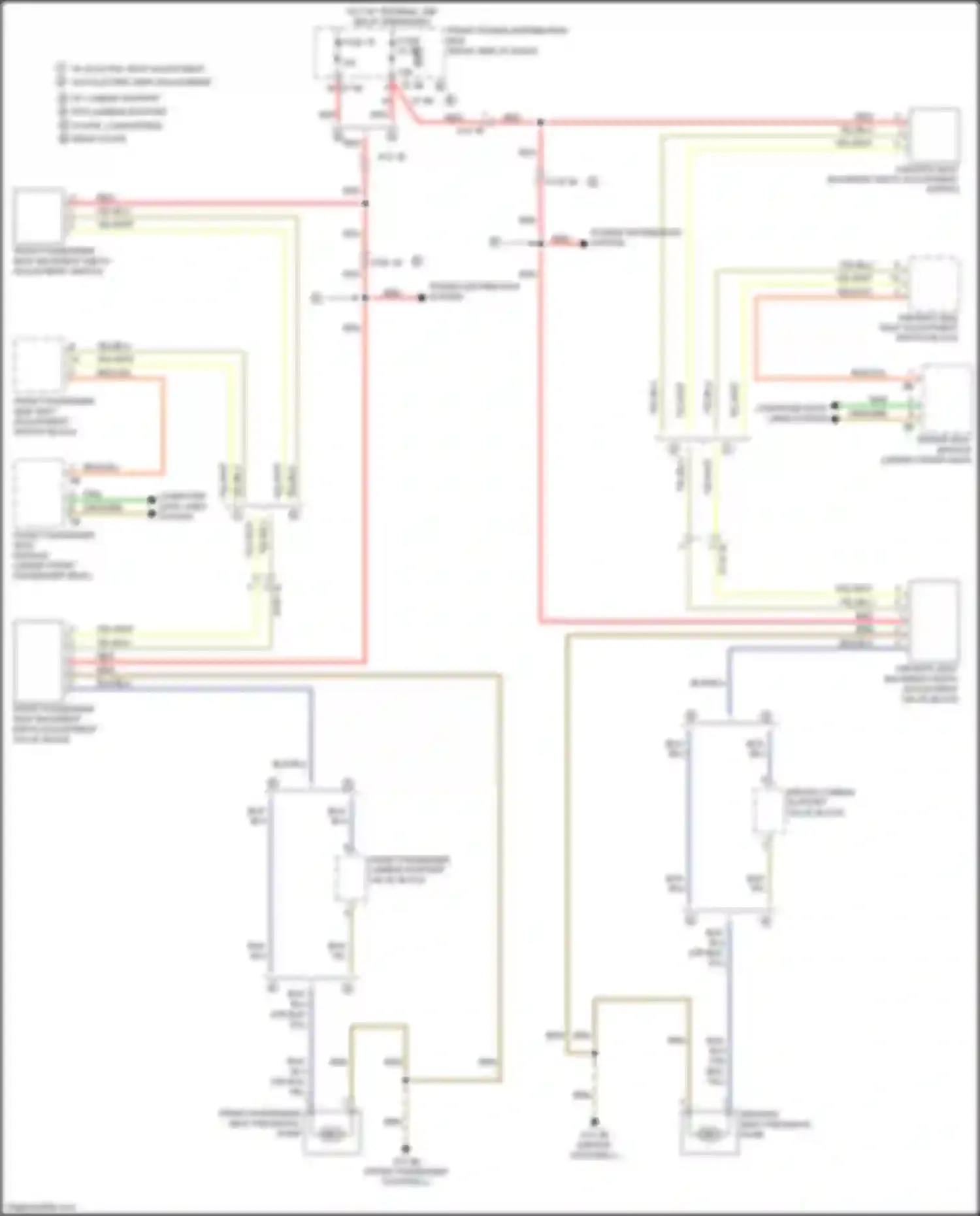 Wiring diagram front passenger seat backrest width adjustment valve block for BMW 2 series Gran Coupe F44 (2019-2024) (2 of 2)