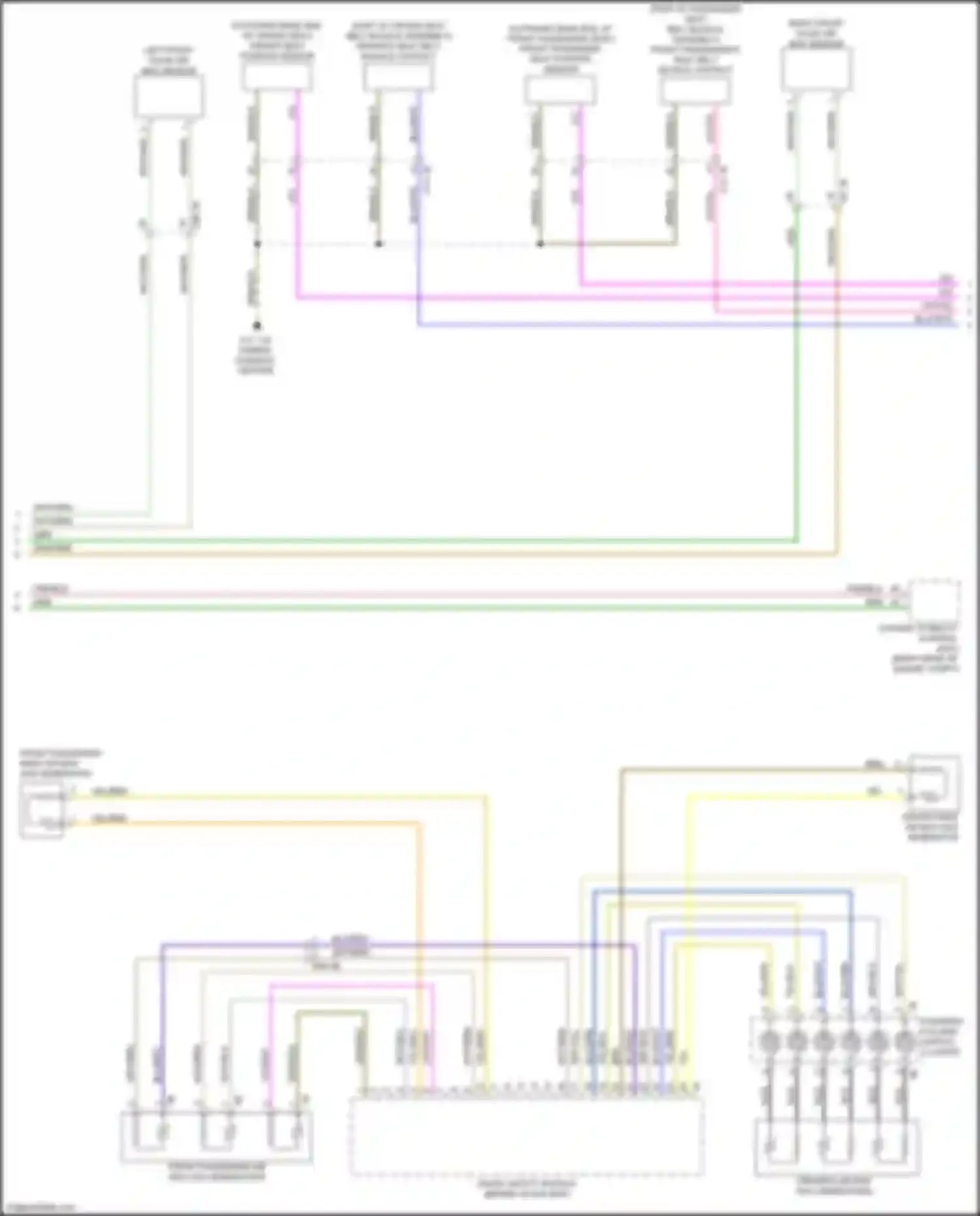 Wiring diagram front passenger seat position sensor for BMW 2 series Gran Coupe F44 (2019-2024) (2 of 2)