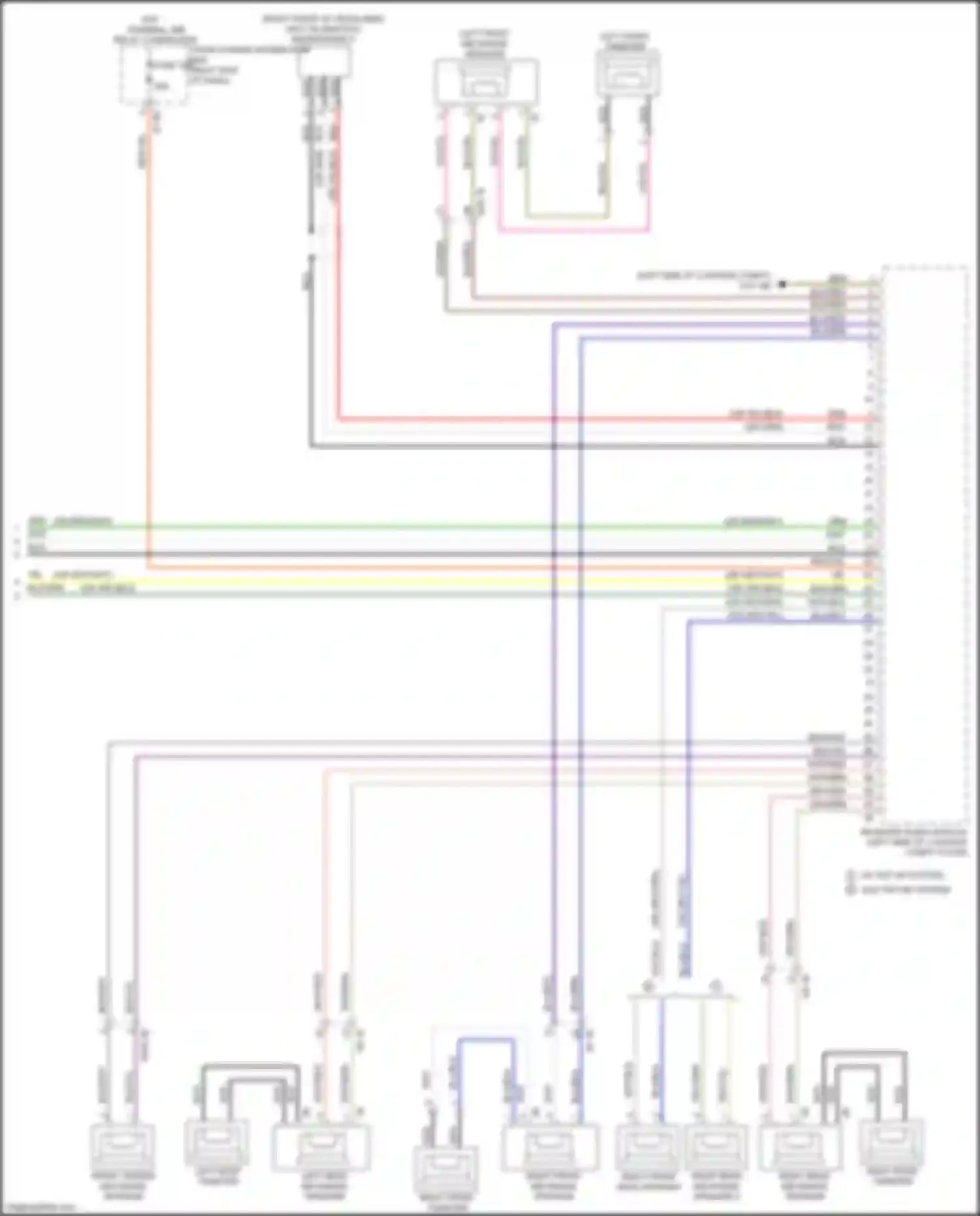 Wiring diagram left rear mid-range speaker for BMW 2 series Gran Coupe F44 (2019-2024) (10 of 11)