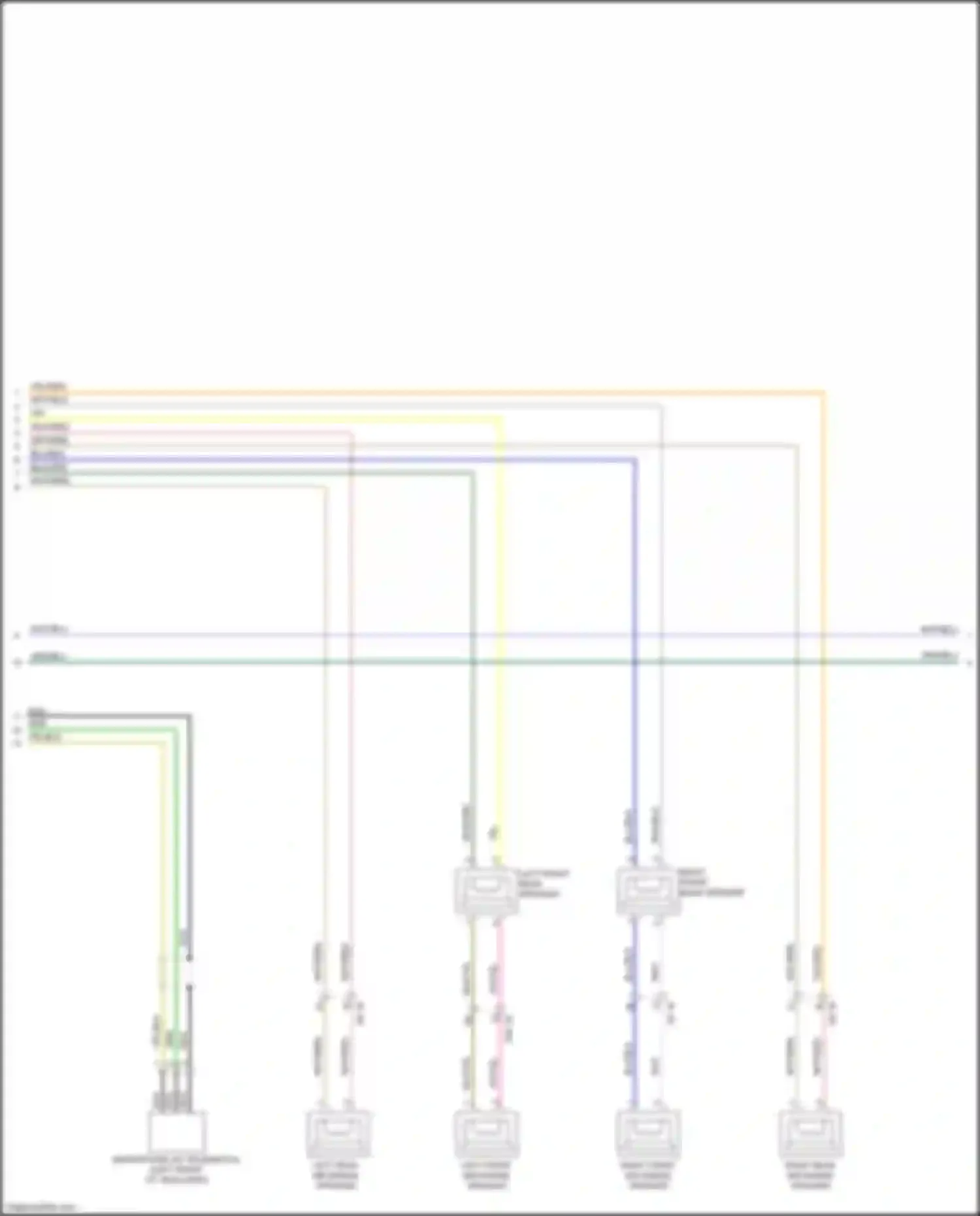 Wiring diagram left rear mid-range speaker for BMW 2 series Gran Coupe F44 (2019-2024) (2 of 11)