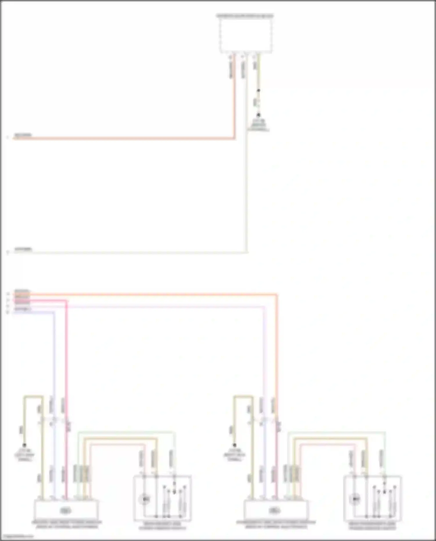 Wiring diagram rear passenger's side power window switch for BMW 2 series Gran Coupe F44 (2019-2024) (1 of 1)