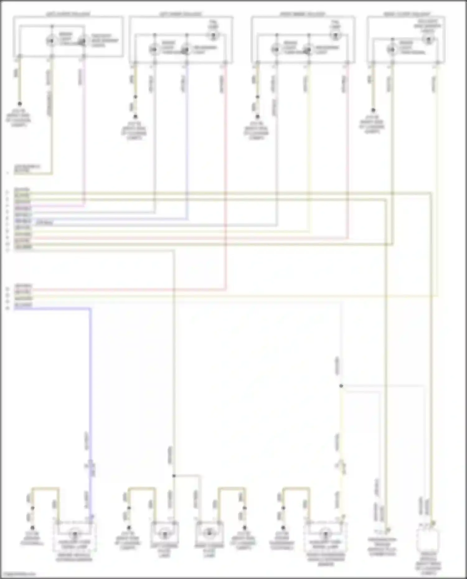 Wiring diagram right outer taillight for BMW 2 series Gran Coupe F44 (2019-2024) (1 of 1)