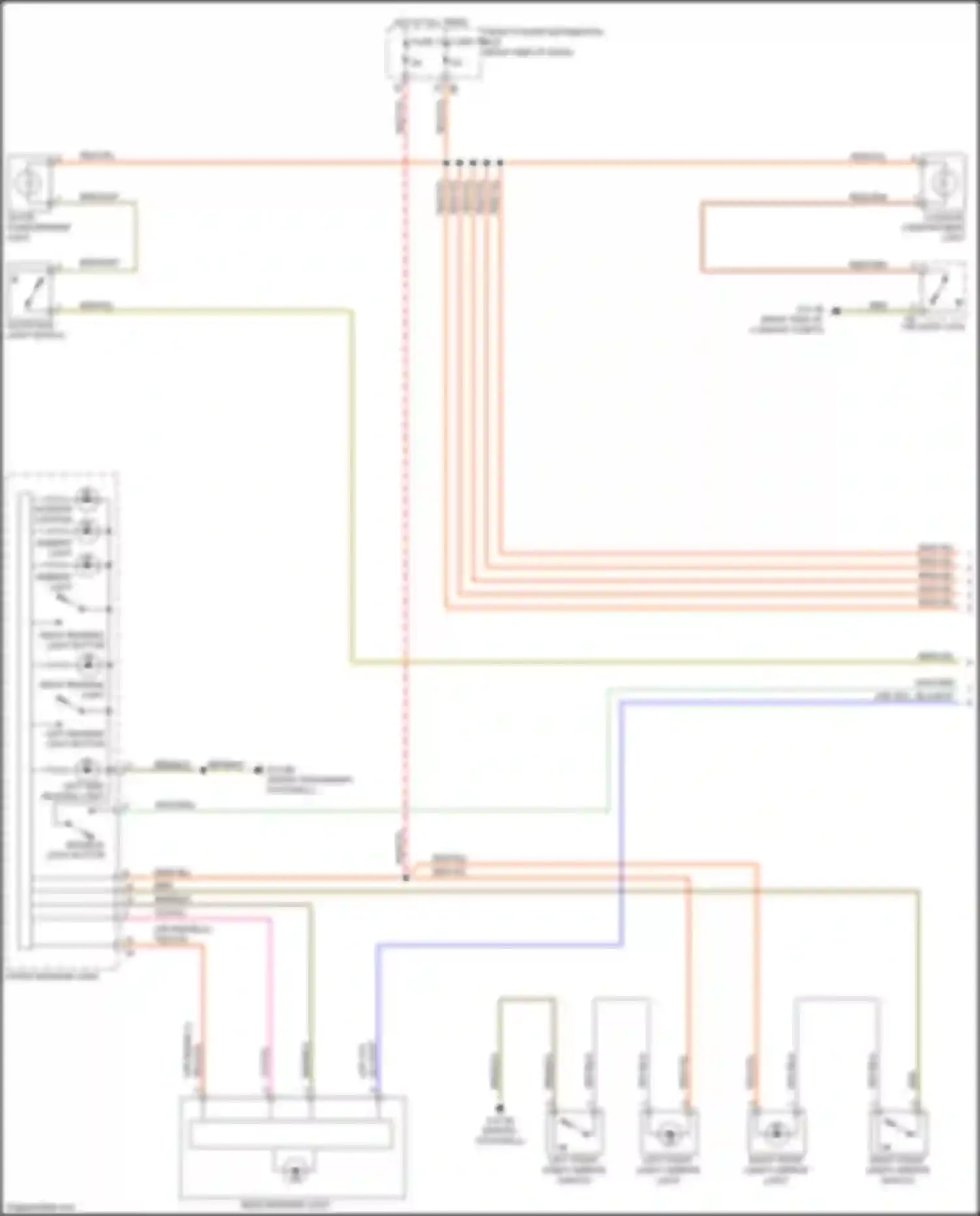 Wiring diagram right reading light button for BMW 2 series Gran Coupe F44 (2019-2024) (1 of 1)