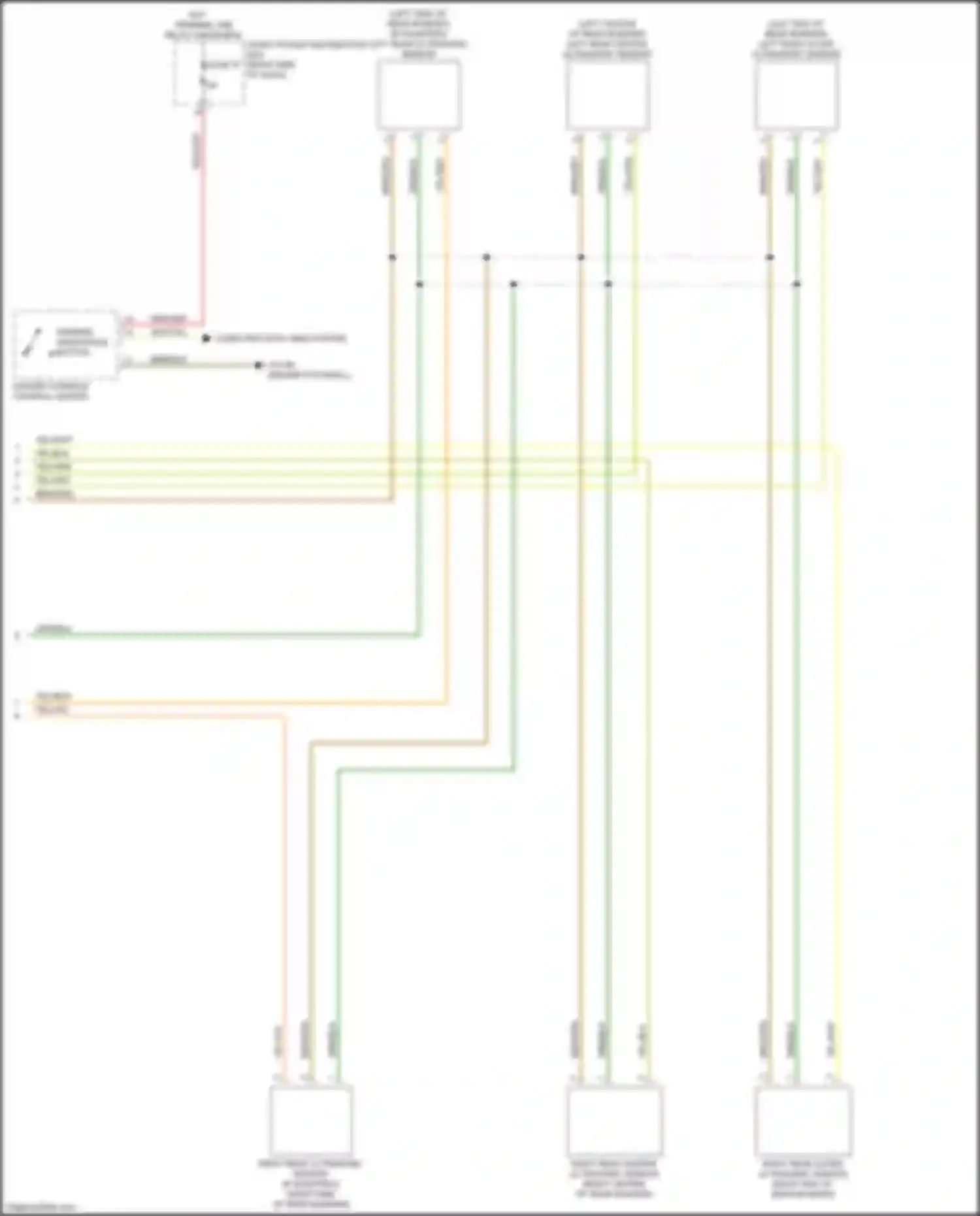 Wiring diagram right rear outer ultrasonic sensor for BMW 2 series Gran Coupe F44 (2019-2024) (1 of 1)