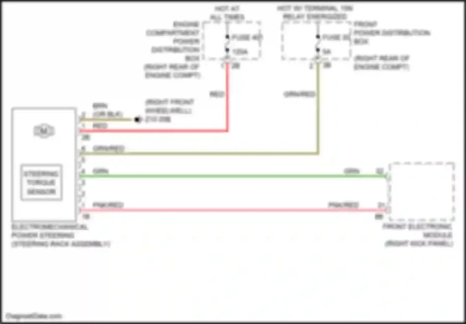 2 series BMW F22/F23 facelift (2017-2021): Electronic power steering circuit