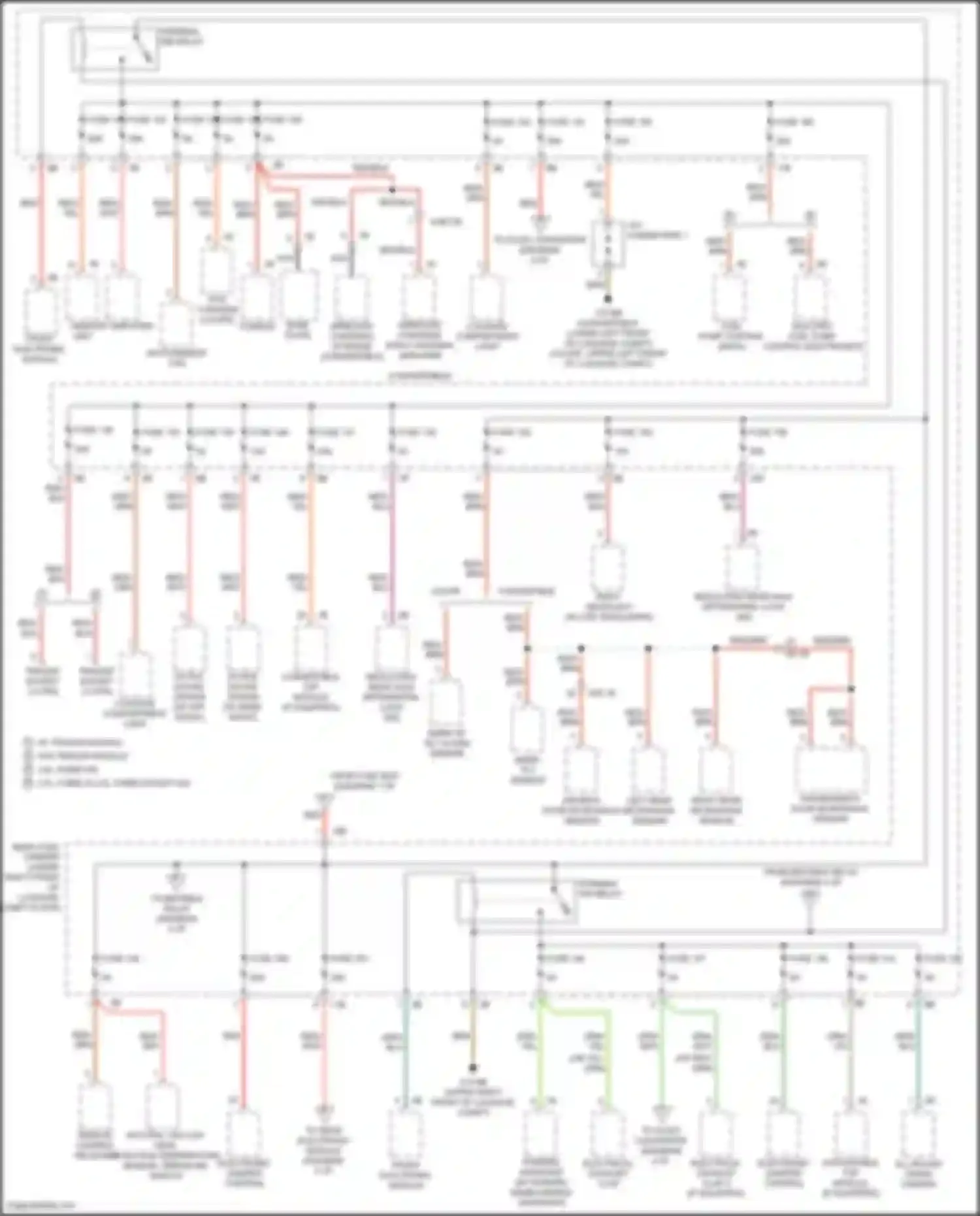 2 series BMW F22/F23 facelift (2017-2021): Power distribution circuit (3 of 4)