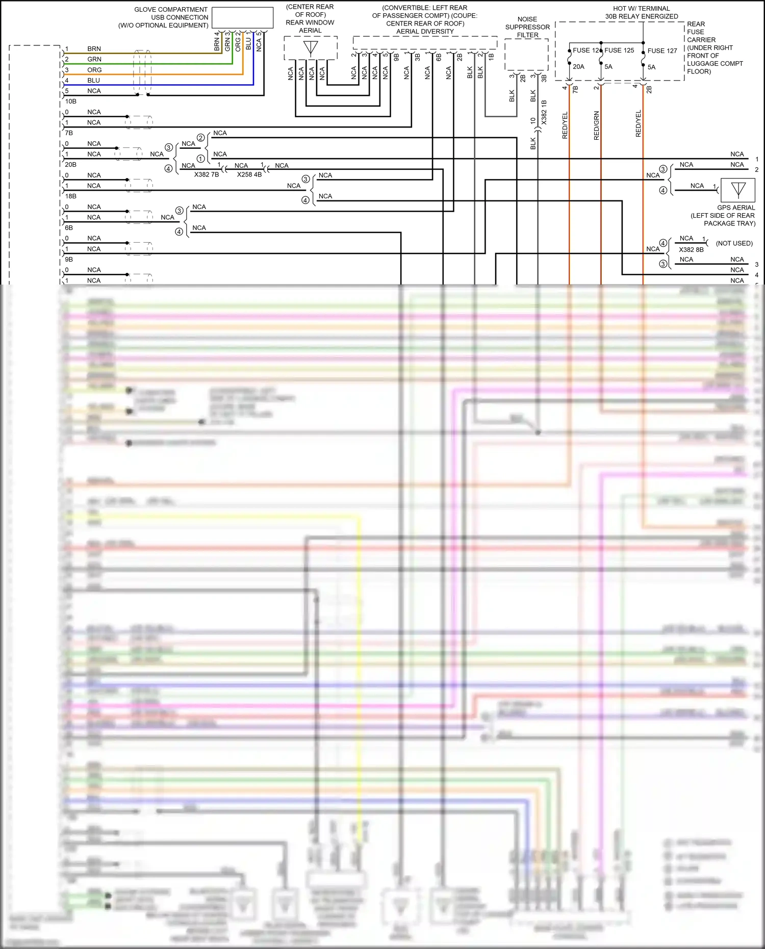 BMW 2 series F22/F23 facelift (2017-2021) computer data lines system wiring diagram  (63 of 82)