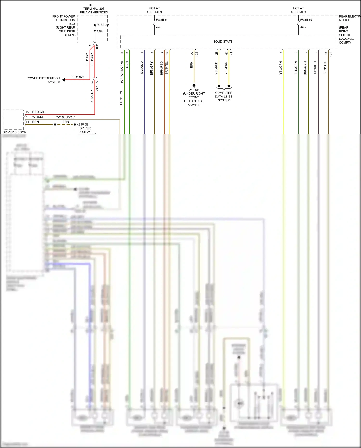 BMW 2 series F22/F23 facelift (2017-2021) computer data lines system wiring diagram  (8 of 82)