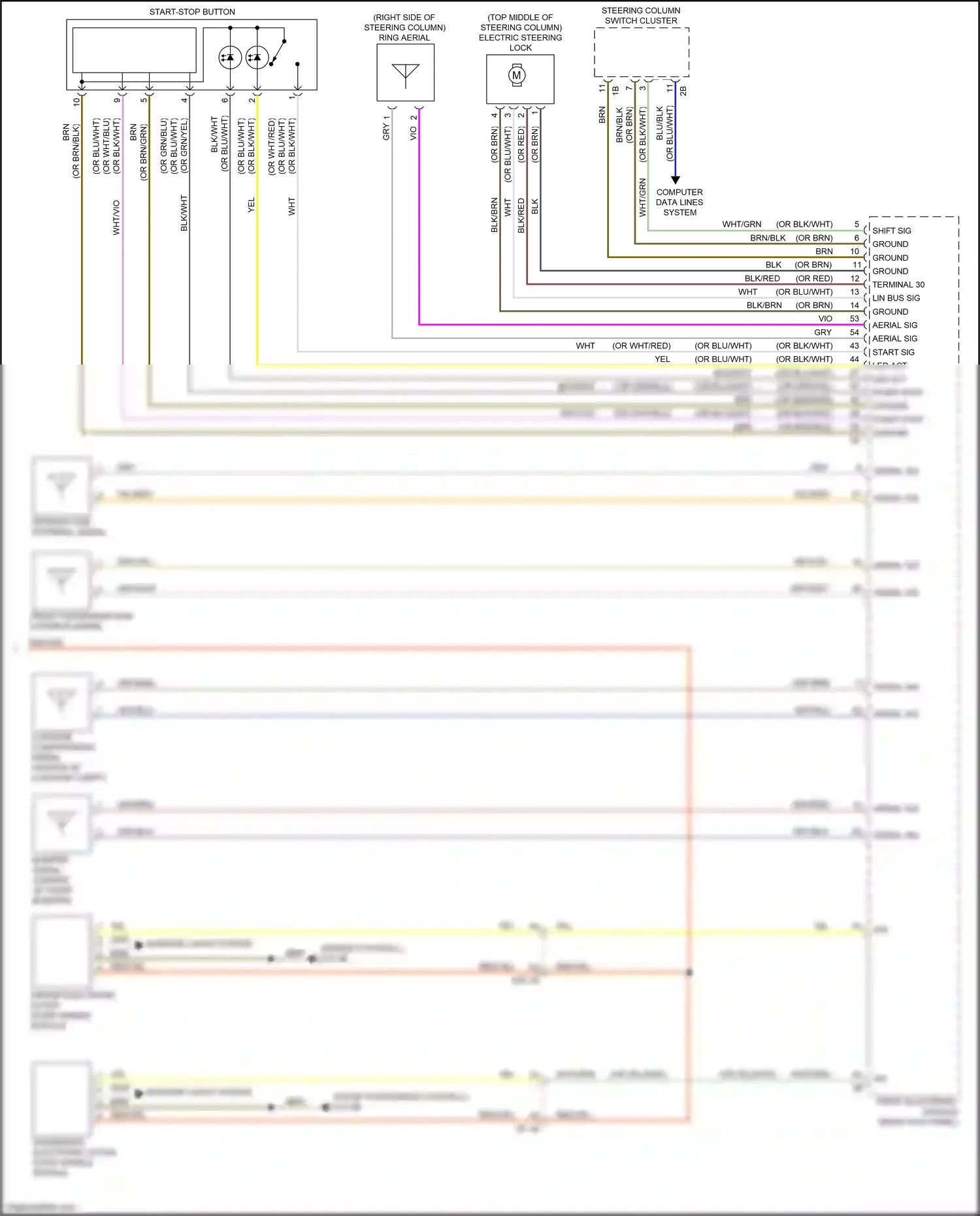 BMW 2 series F22/F23 facelift (2017-2021) computer data lines system wiring diagram  (1 of 82)