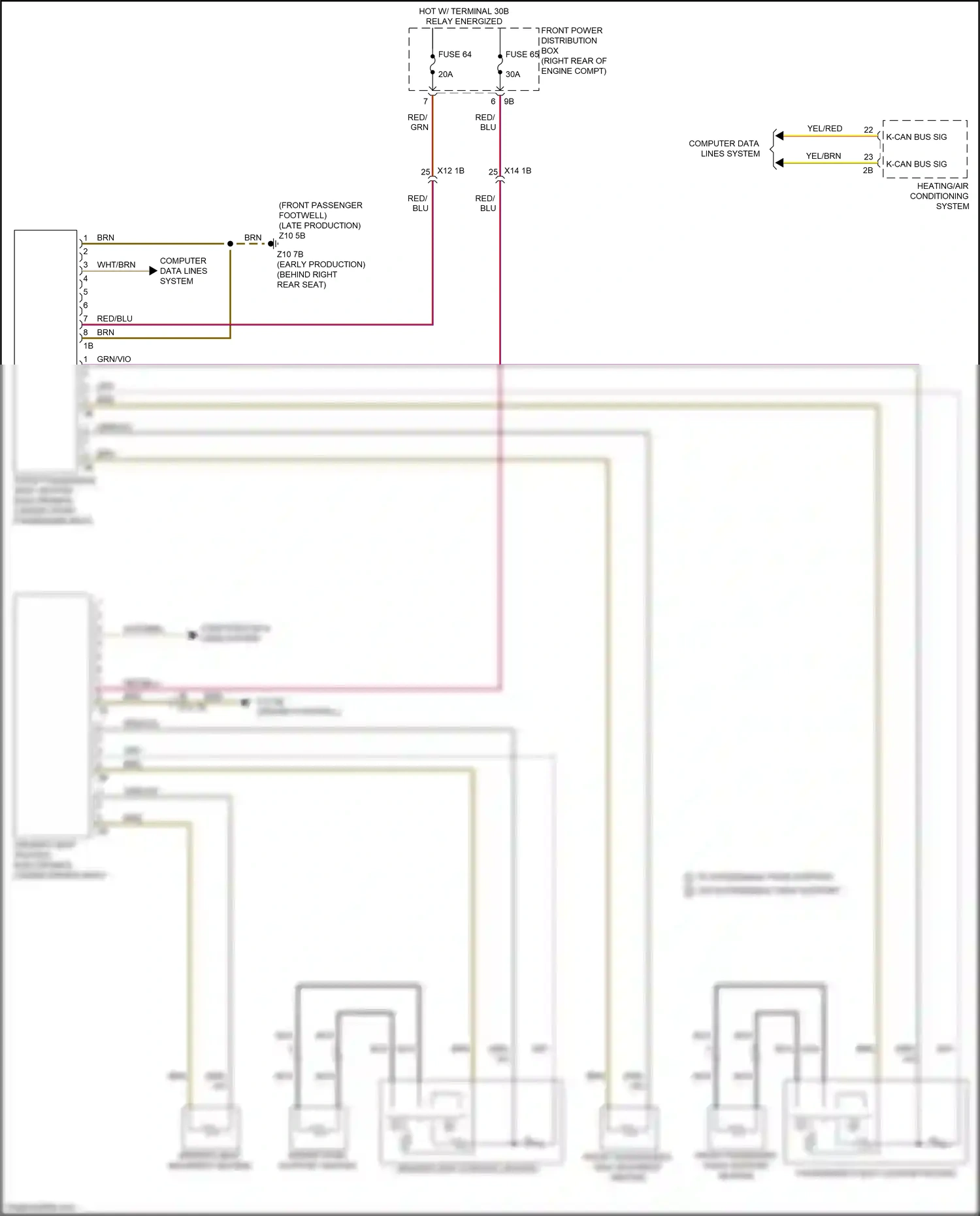 BMW 2 series F22/F23 facelift (2017-2021) computer data lines system wiring diagram  (75 of 82)