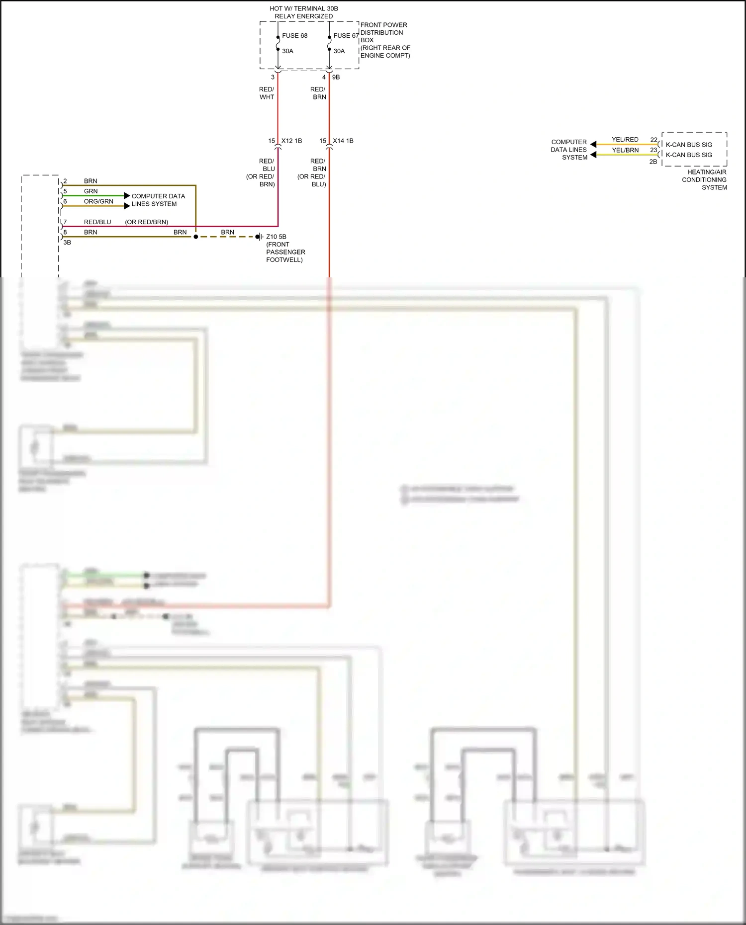 BMW 2 series F22/F23 facelift (2017-2021) computer data lines system wiring diagram  (74 of 82)