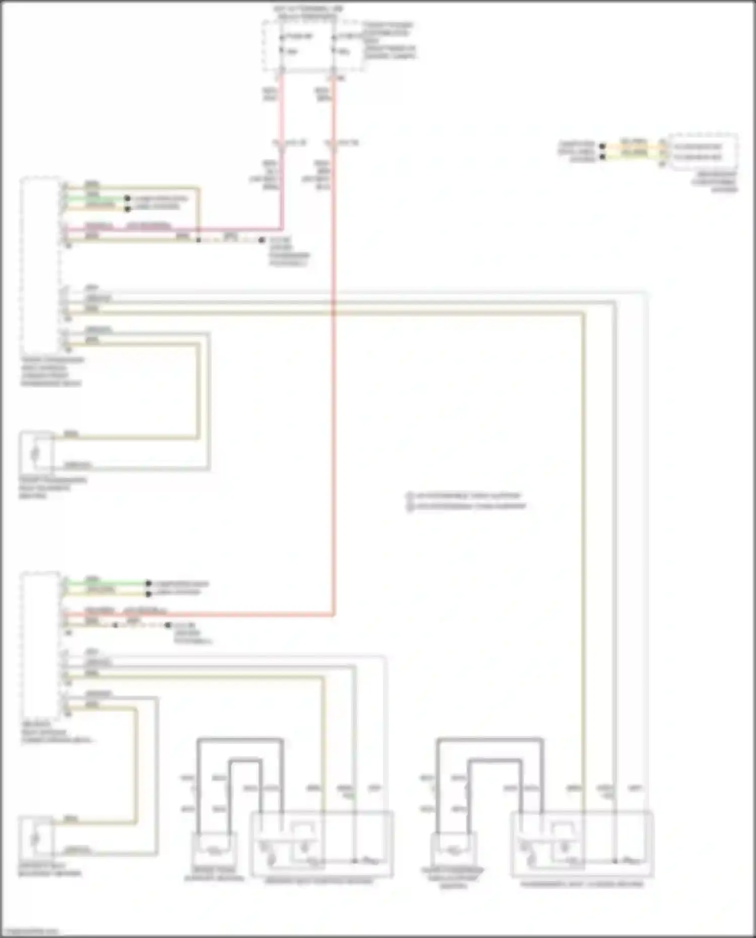 Wiring diagram driver thigh support heating for BMW 2 series F22/F23 facelift (2017-2021) (1 of 2)