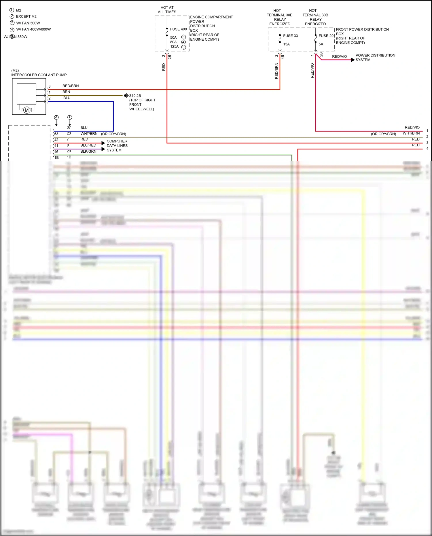BMW 2 series F22/F23 facelift (2017-2021) front power distribution box wiring diagram  (43 of 47)