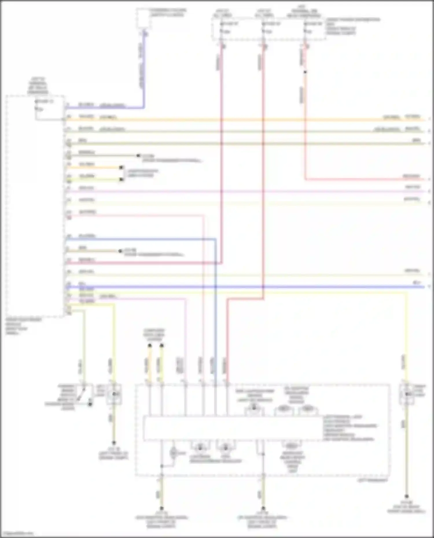 Wiring diagram headlight beam height control drive unit for BMW 2 series F22/F23 facelift (2017-2021) (1 of 2)