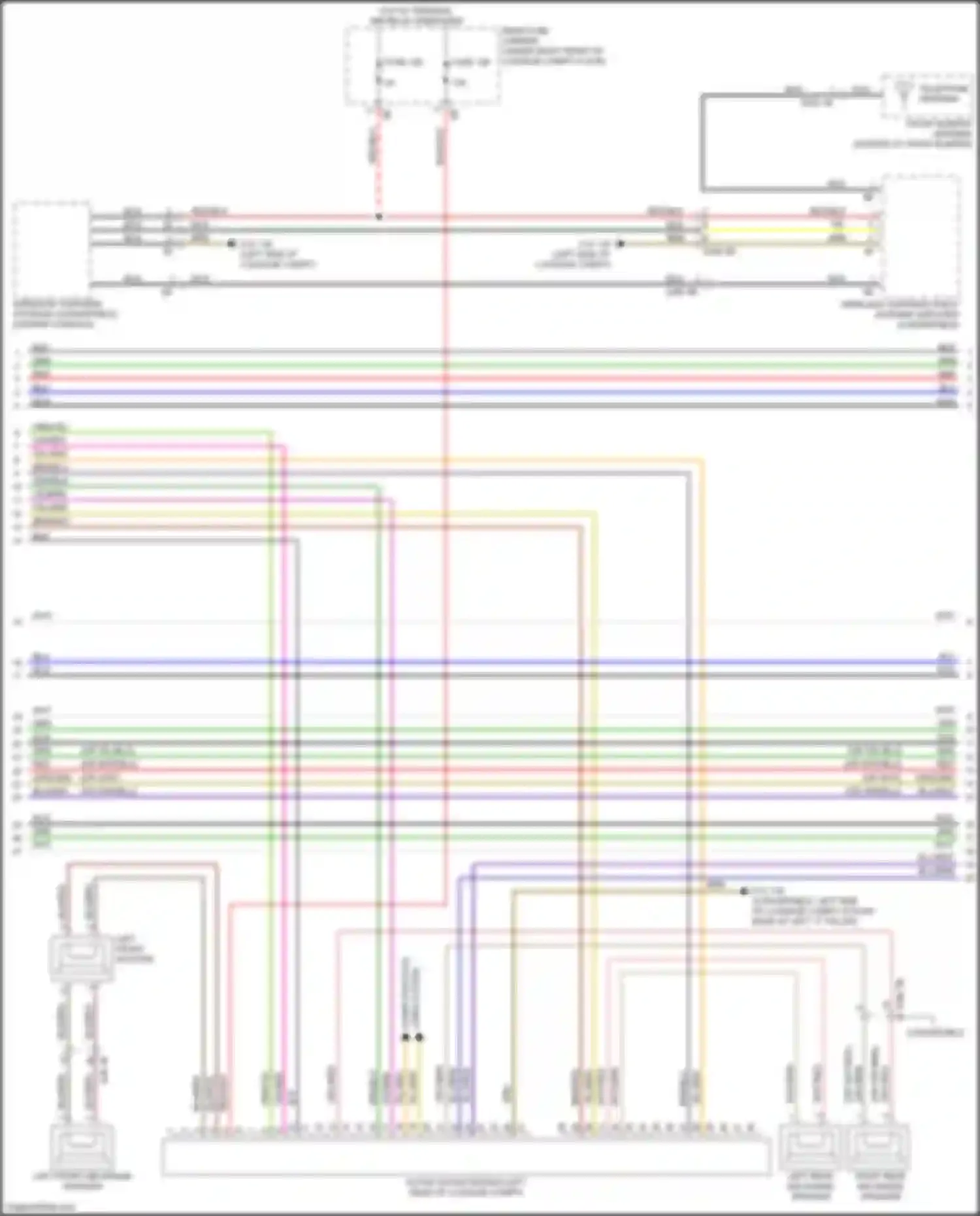 Wiring diagram left front mid-range speaker for BMW 2 series F22/F23 facelift (2017-2021)