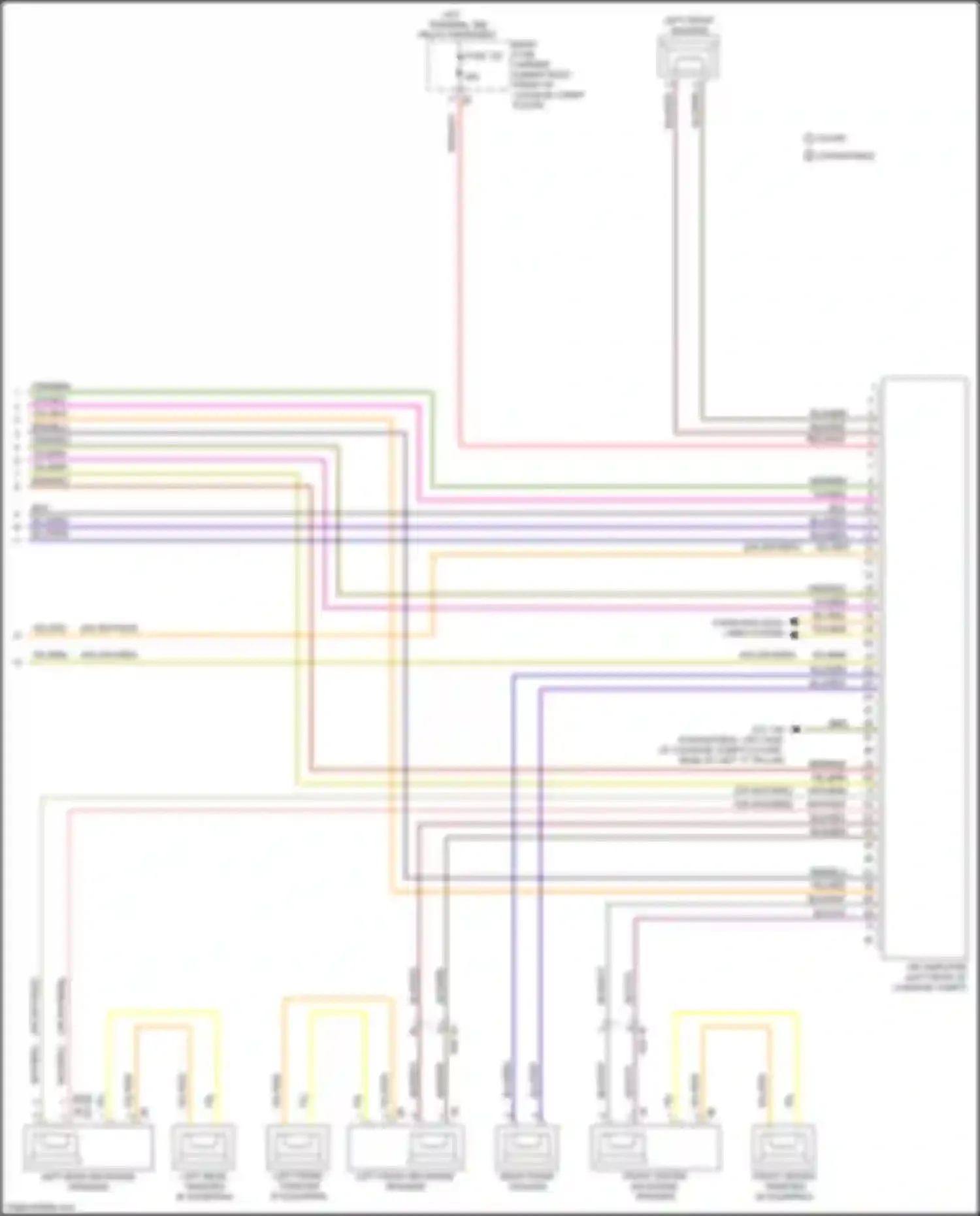 Wiring diagram front center mid-range speaker for BMW 2 series F22/F23 facelift (2017-2021)