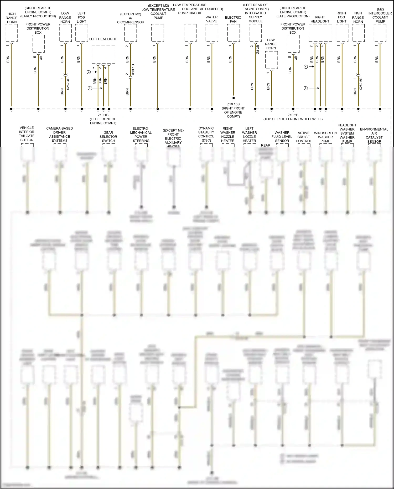 BMW 2 series F22/F23 facelift (2017-2021) integrated supply module wiring diagram  (4 of 6)