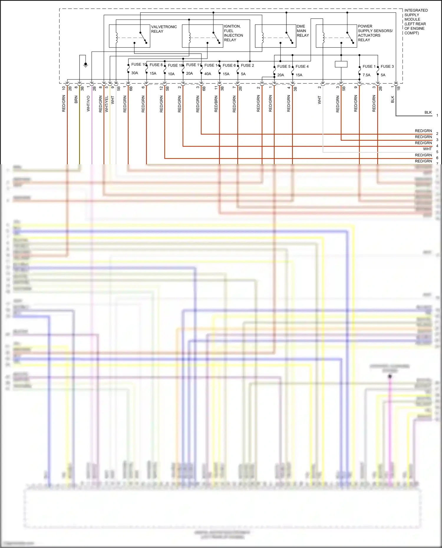 BMW 2 series F22/F23 facelift (2017-2021) integrated supply module wiring diagram  (6 of 6)
