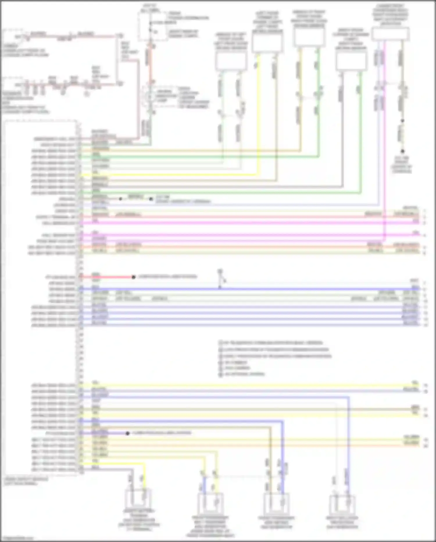 Wiring diagram right front door air bag sensor for BMW 2 series F22/F23 facelift (2017-2021) (1 of 2)