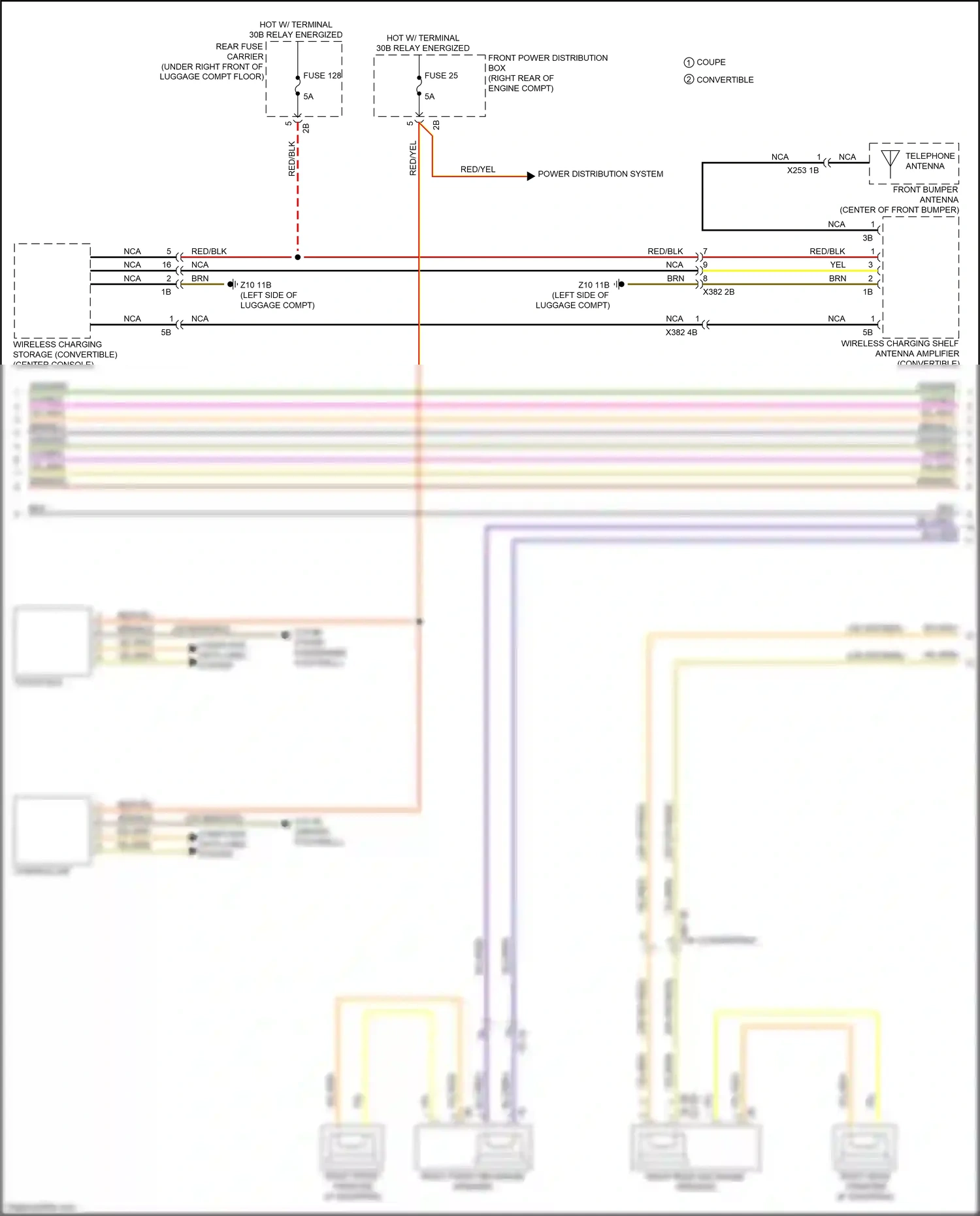 BMW 2 series F22/F23 facelift (2017-2021) right front mid-range speaker wiring diagram  (4 of 8)