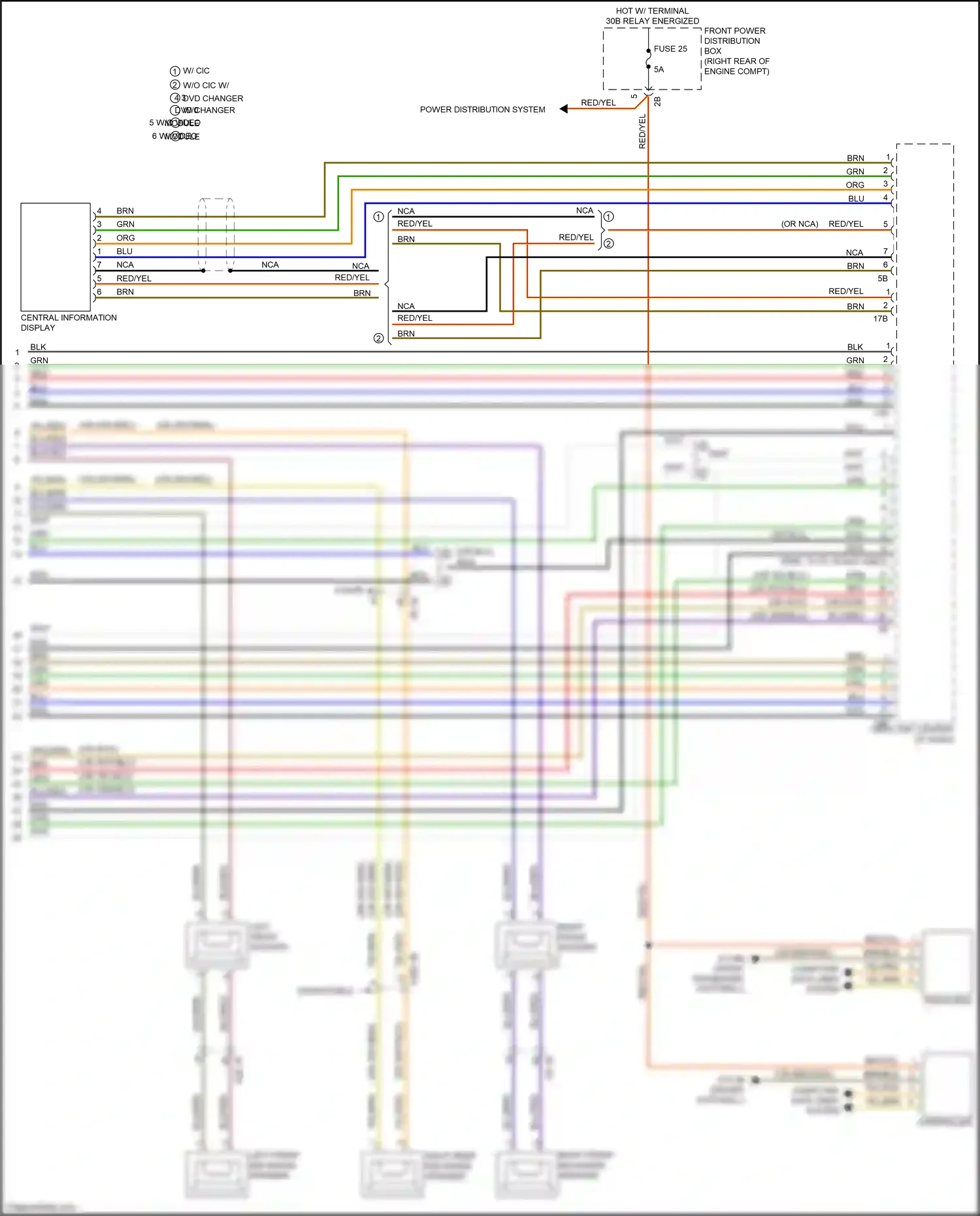 BMW 2 series F22/F23 facelift (2017-2021) right front mid-range speaker wiring diagram  (2 of 8)