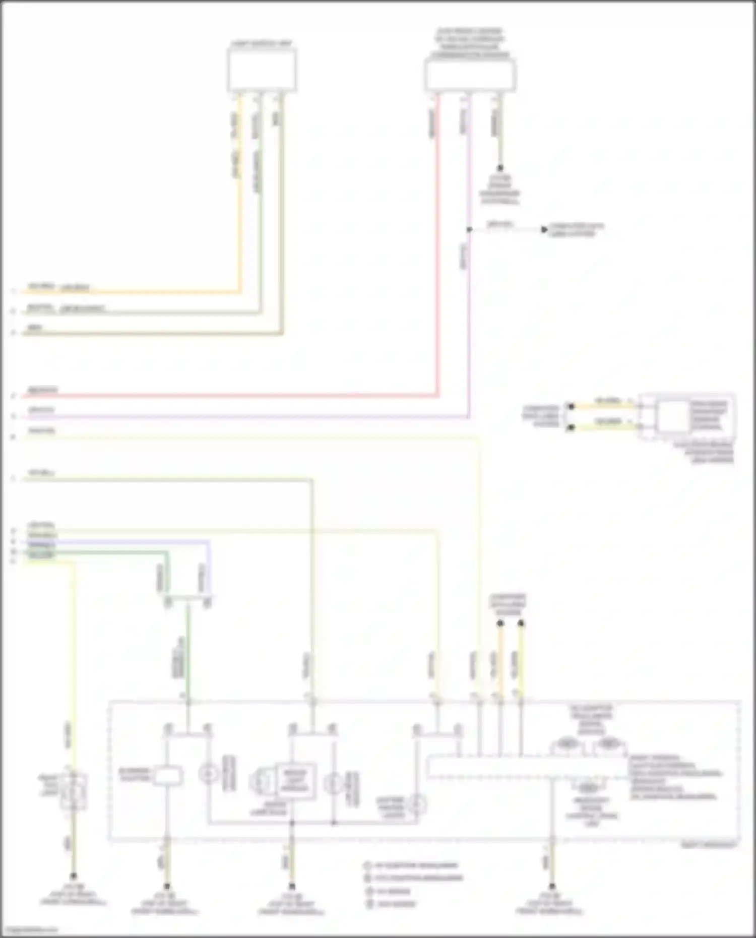 Wiring diagram right frontal light electronics for BMW 2 series F22/F23 facelift (2017-2021) (3 of 3)