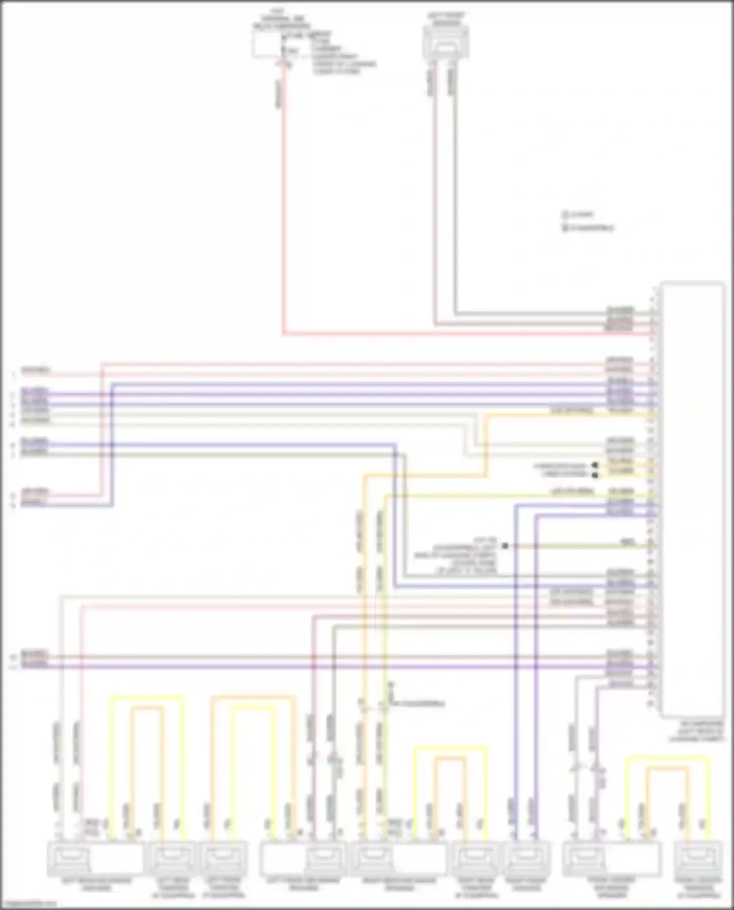 Wiring diagram right rear mid-range speaker for BMW 2 series F22/F23 facelift (2017-2021) (3 of 8)