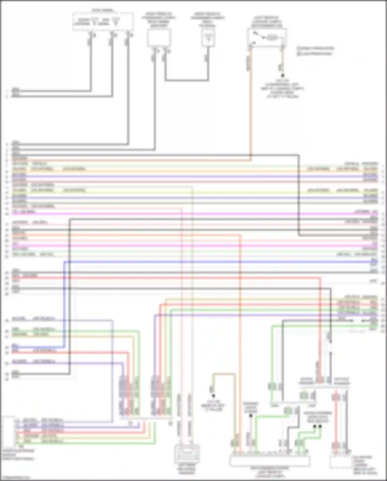 Wiring diagram most data bus circuit for BMW 2 series F22/F23 facelift (2017-2021)
