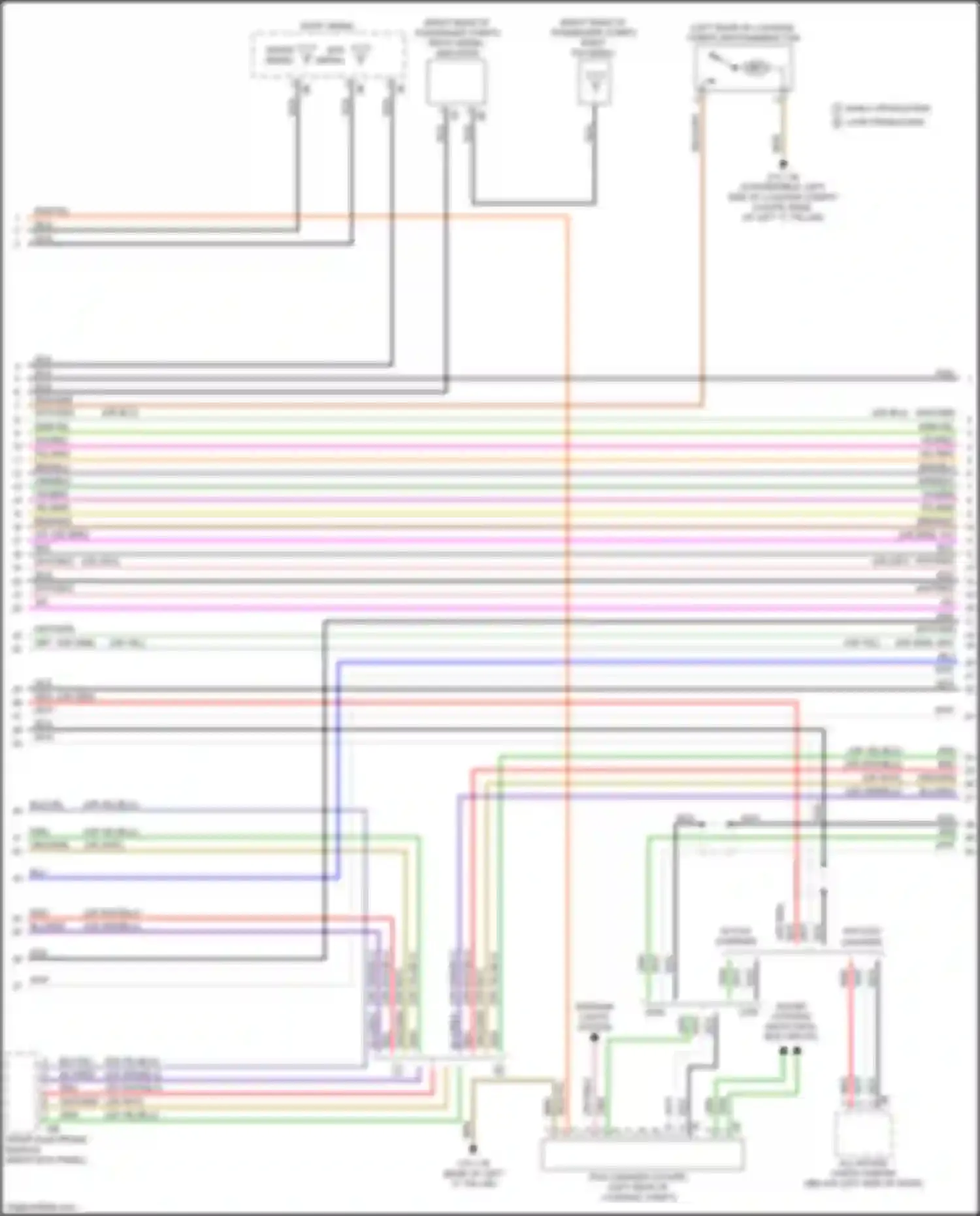 Wiring diagram most data bus circuit for BMW 2 series F22/F23 facelift (2017-2021)