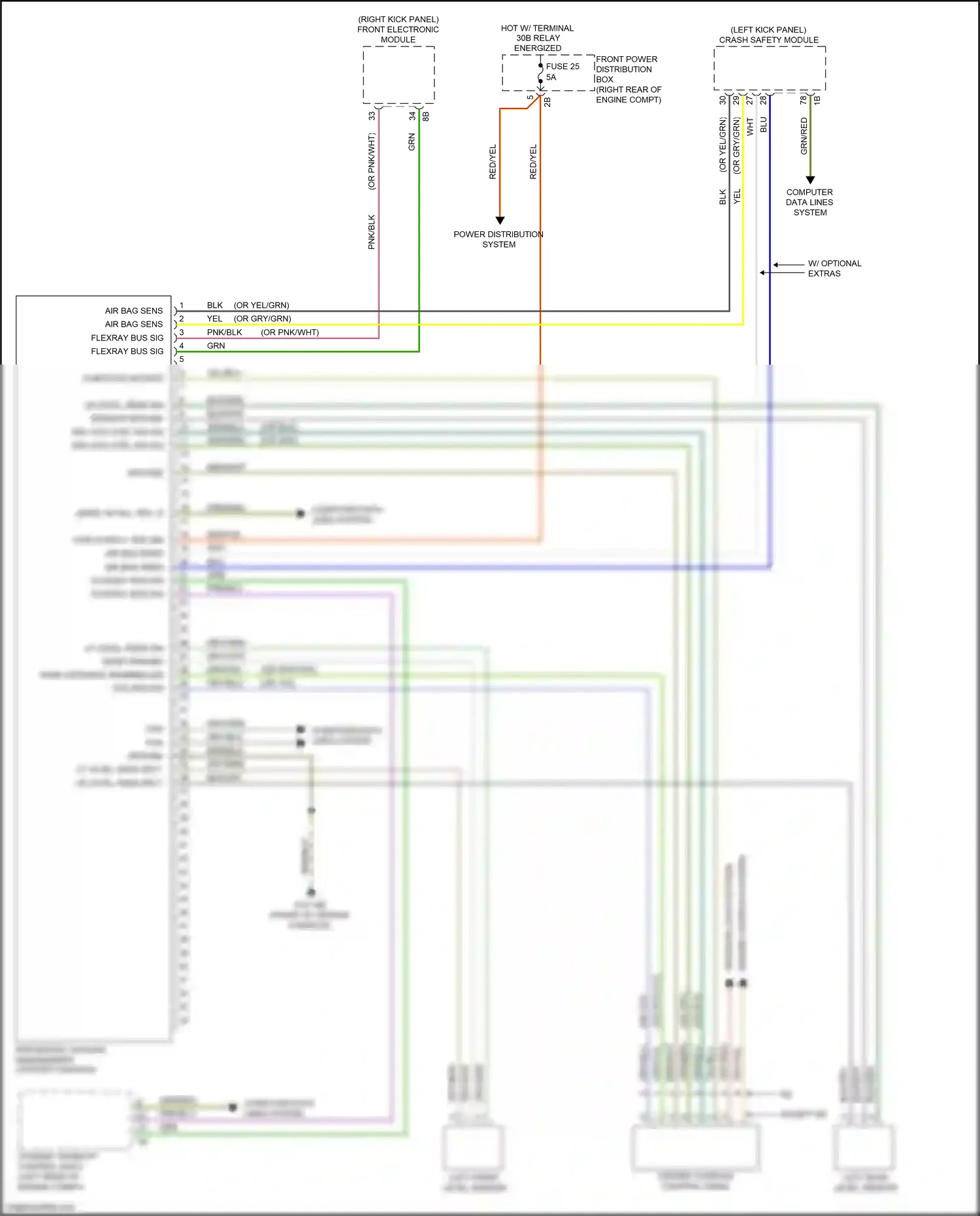 BMW 2 series F22/F23 facelift (2017-2021) sensor ground wiring diagram  (1 of 2)