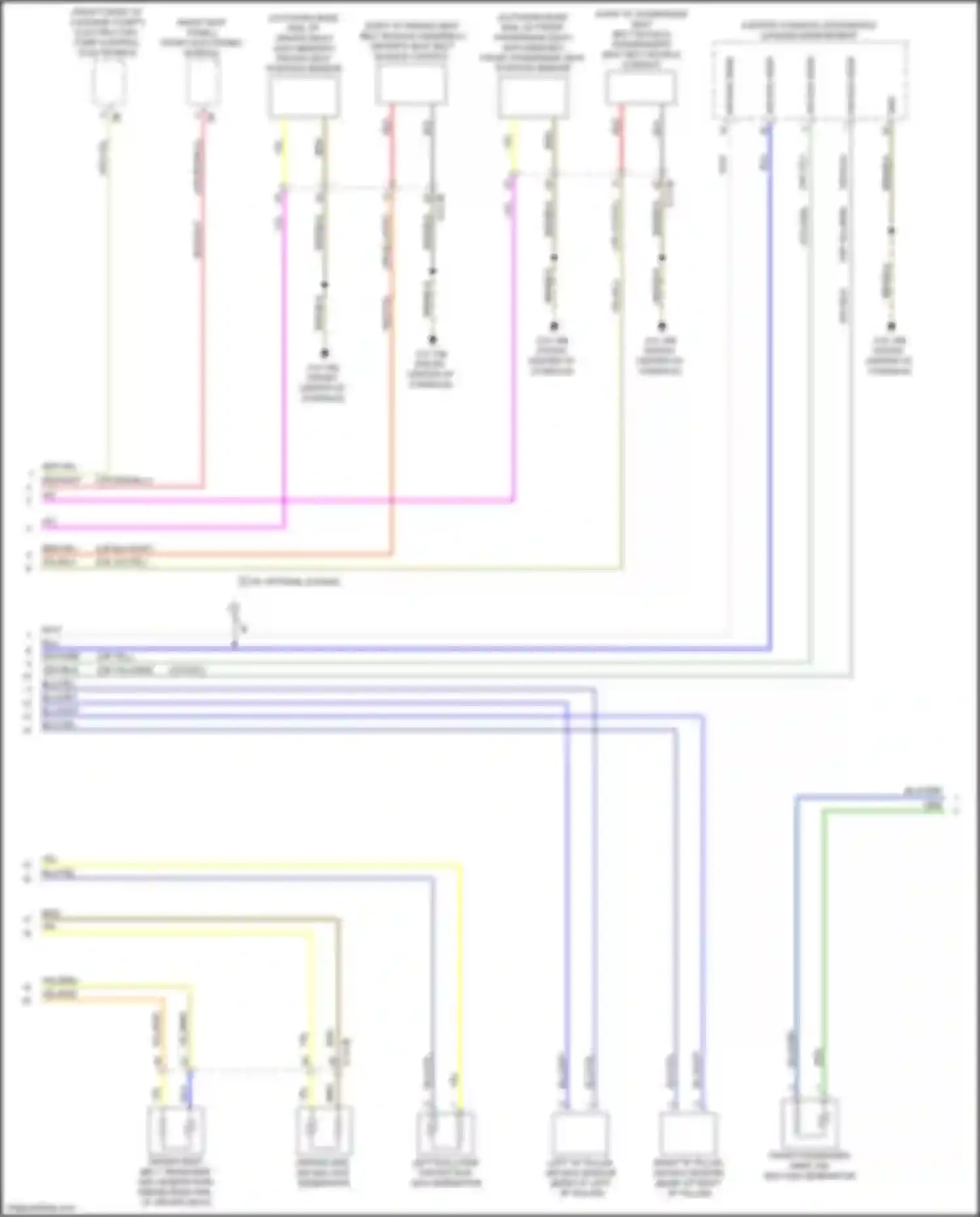 Wiring diagram w/o memory for BMW 2 series F22/F23 facelift (2017-2021) (2 of 3)