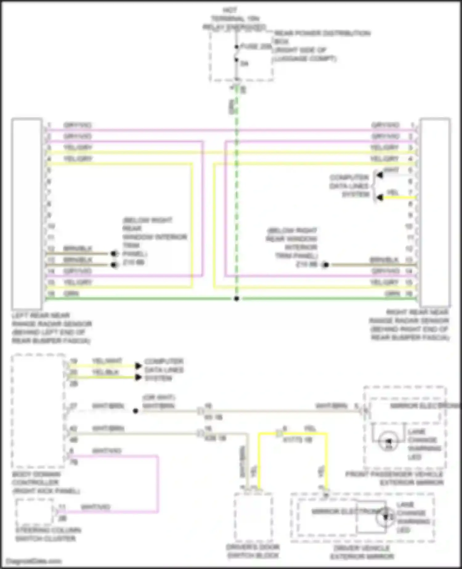 2 series BMW G42 (2021-2024): Lane departure warning circuit, w/o camera