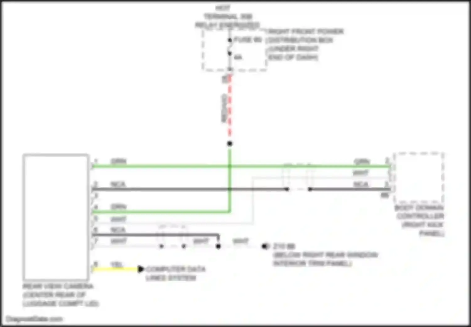 2 series BMW G42 (2021-2024): Rear camera circuit