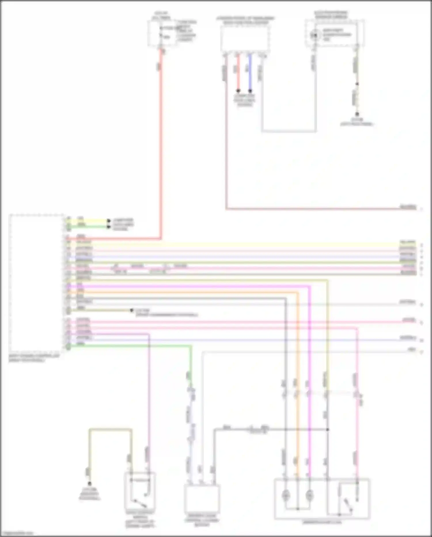 2 series BMW G42 (2021-2024): Power door locks circuit (1 of 3)