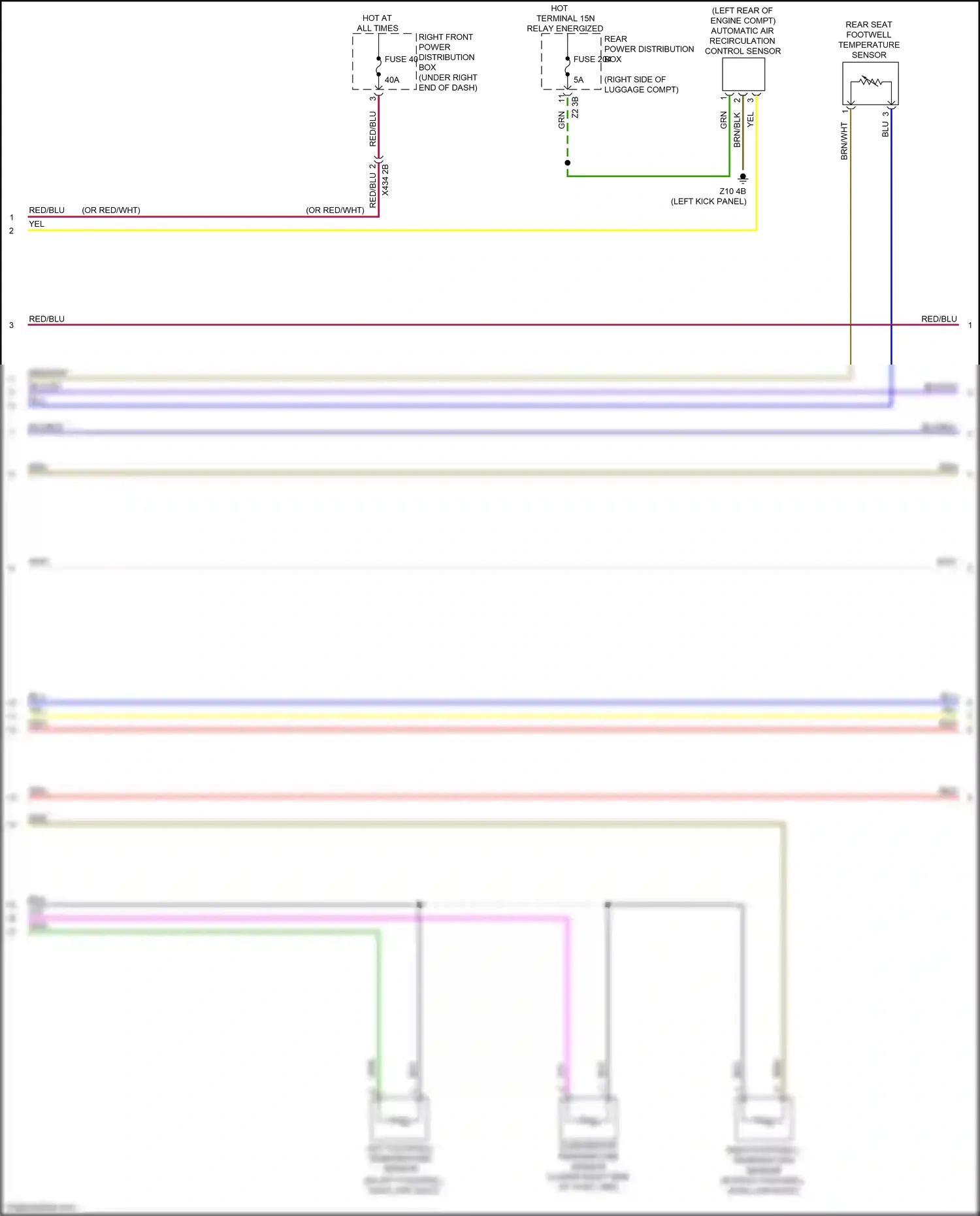 Wiring diagram automatic air recirculation control sensor for BMW 2 series G42 (2021-2024) (1 of 3)