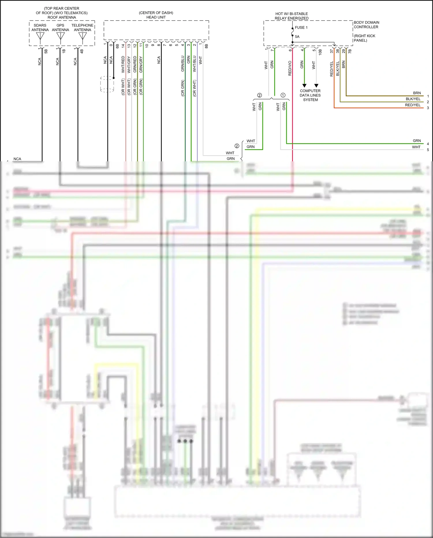 Wiring diagram body domain controller for BMW 2 series G42 (2021-2024) (7 of 36)