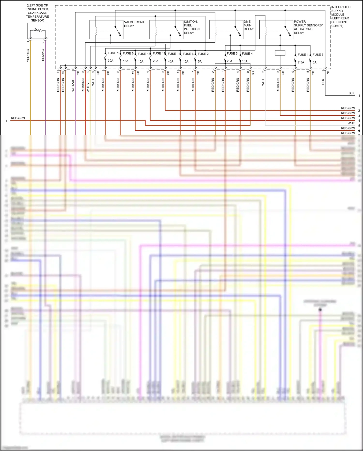 Wiring diagram crankcase temperature sensor for BMW 2 series G42 (2021-2024) (3 of 3)