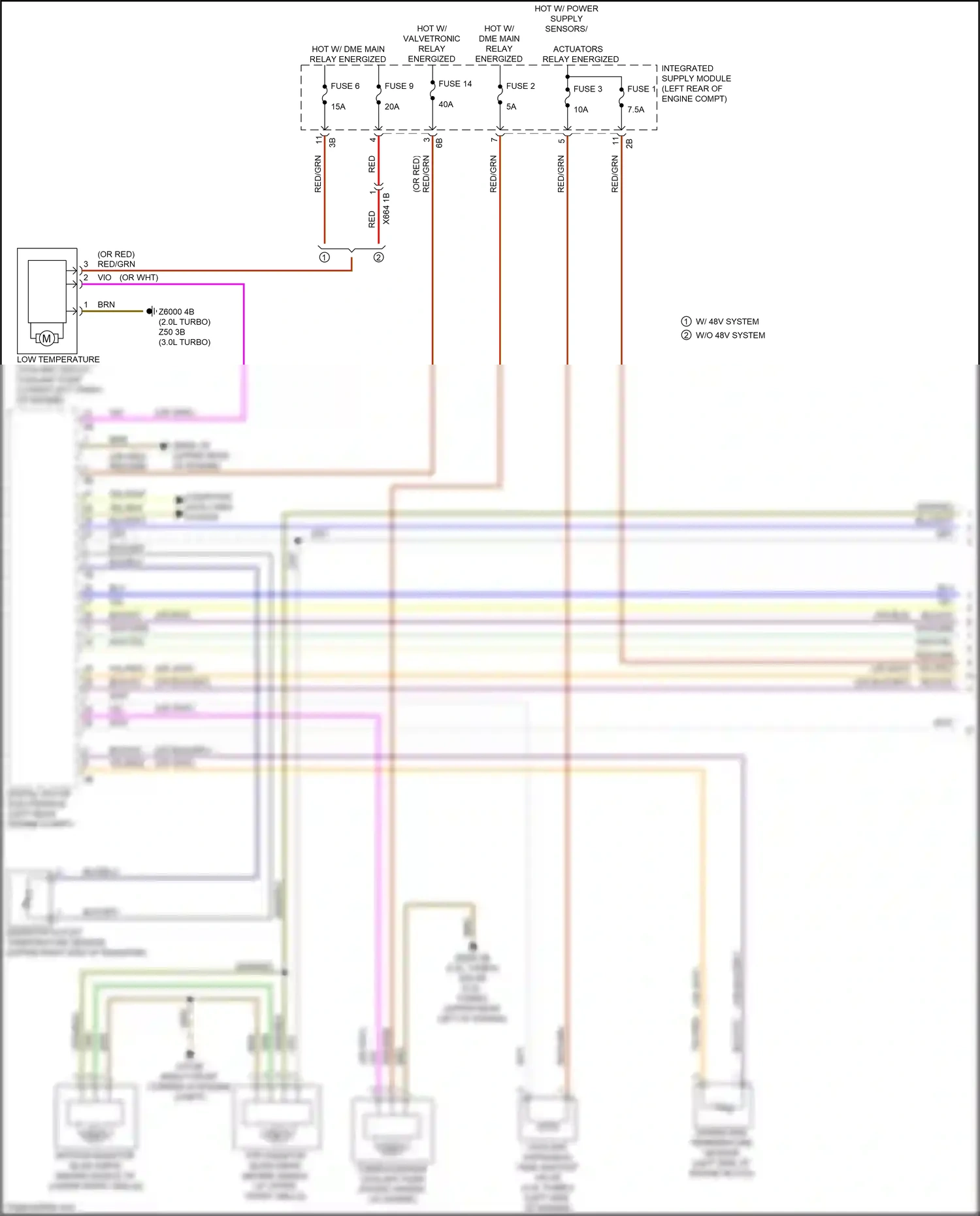 Wiring diagram crankcase temperature sensor for BMW 2 series G42 (2021-2024) (2 of 3)
