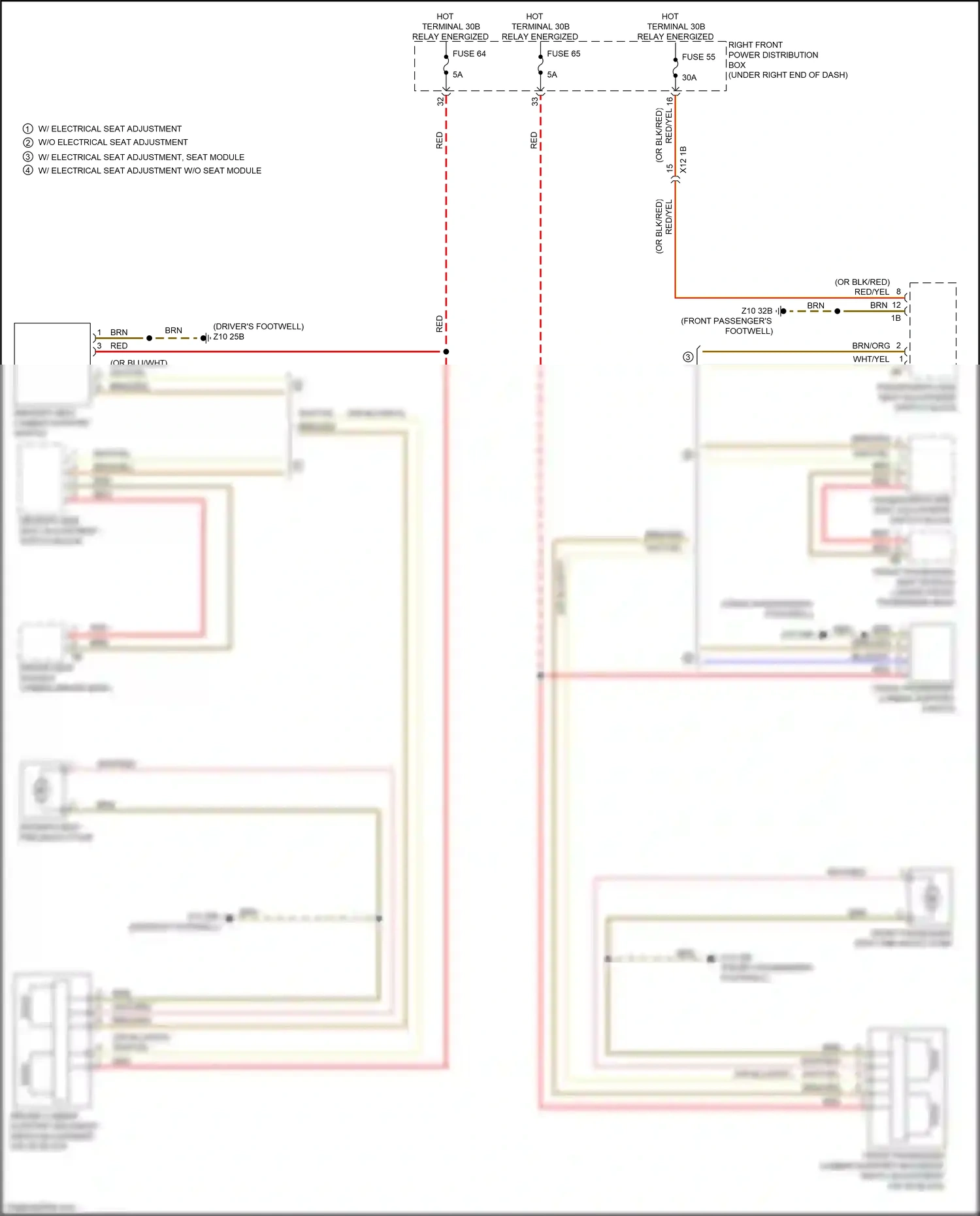 Wiring diagram driver seat module for BMW 2 series G42 (2021-2024) (3 of 7)