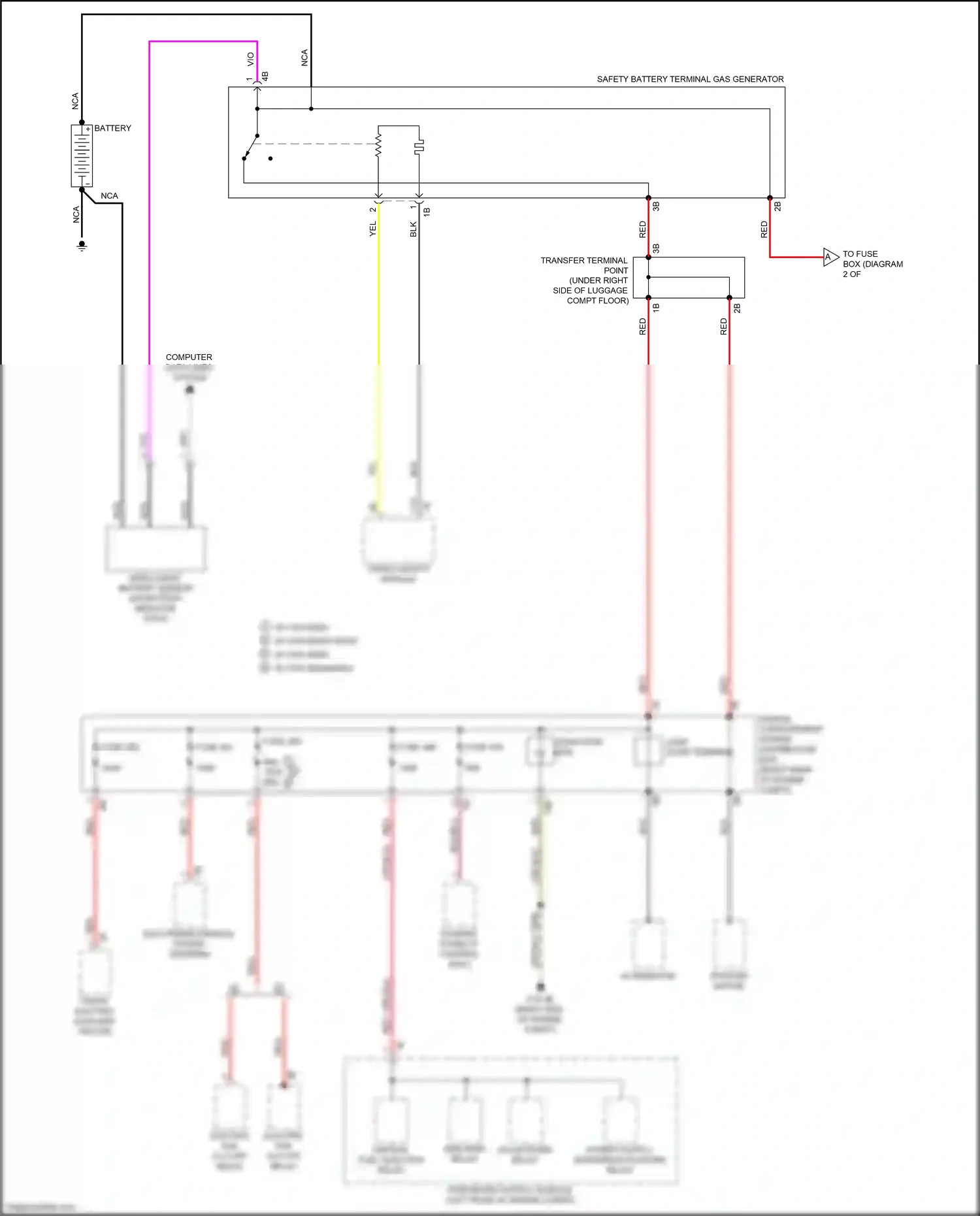 Wiring diagram engine compartment power distribution box for BMW 2 series G42 (2021-2024) (8 of 10)