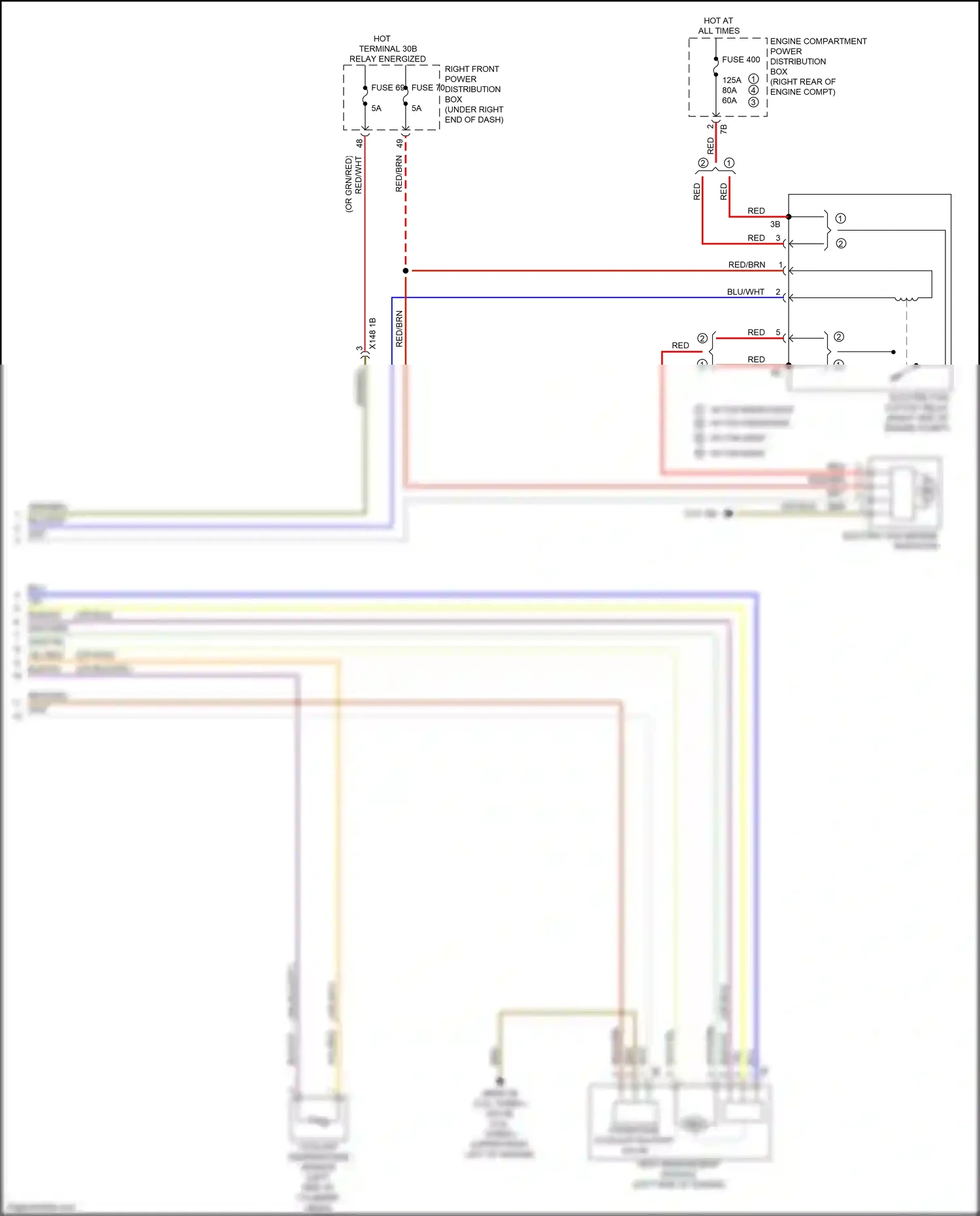 Wiring diagram engine compartment power distribution box for BMW 2 series G42 (2021-2024) (3 of 10)