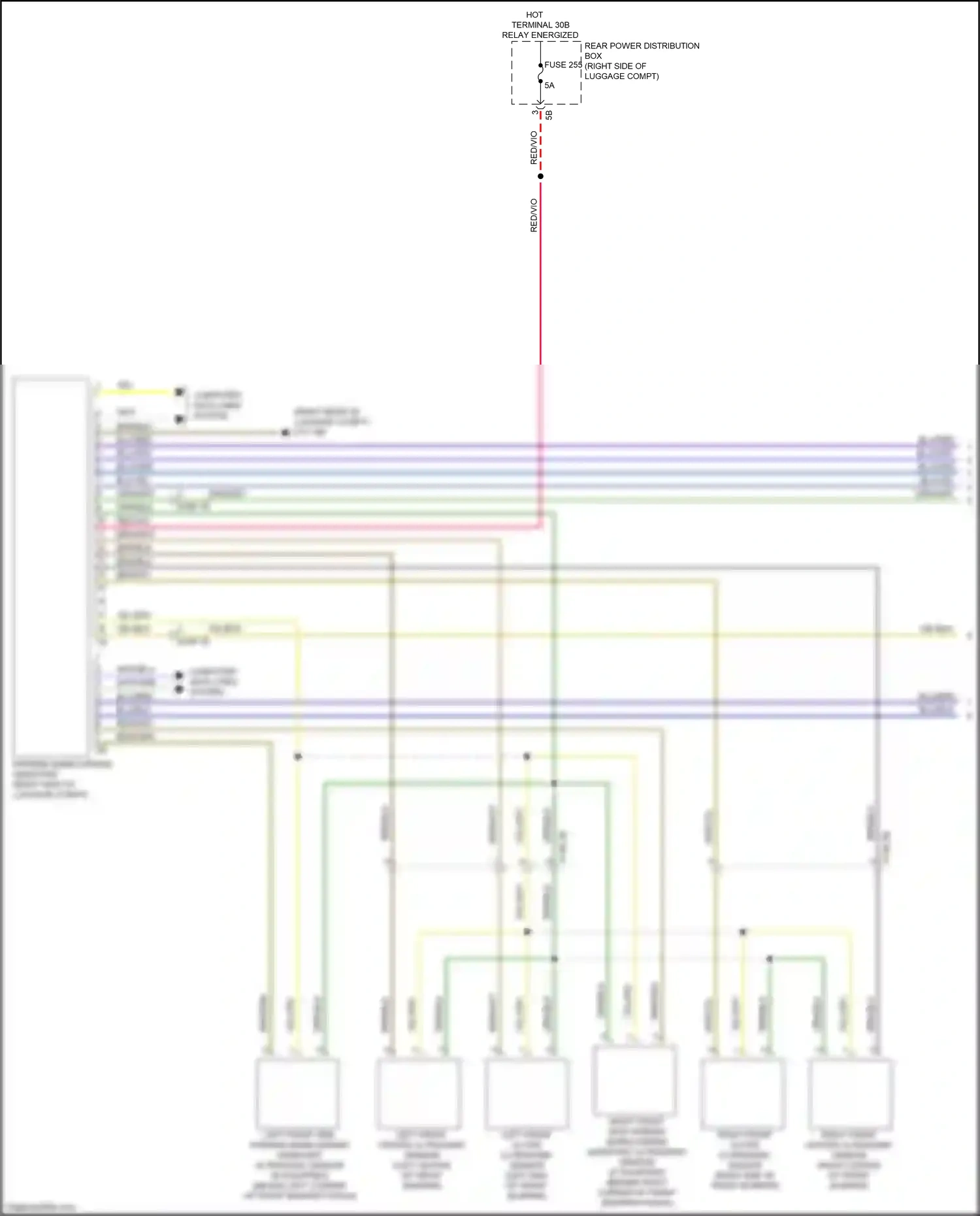 Wiring diagram left front outer ultrasonic sensor for BMW 2 series G42 (2021-2024) (1 of 1)