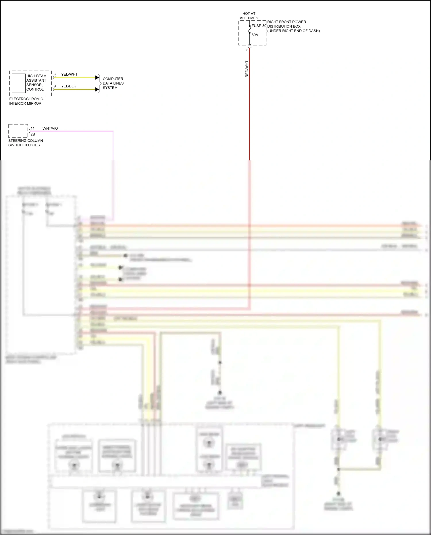 Wiring diagram left frontal light electronics for BMW 2 series G42 (2021-2024) (2 of 2)
