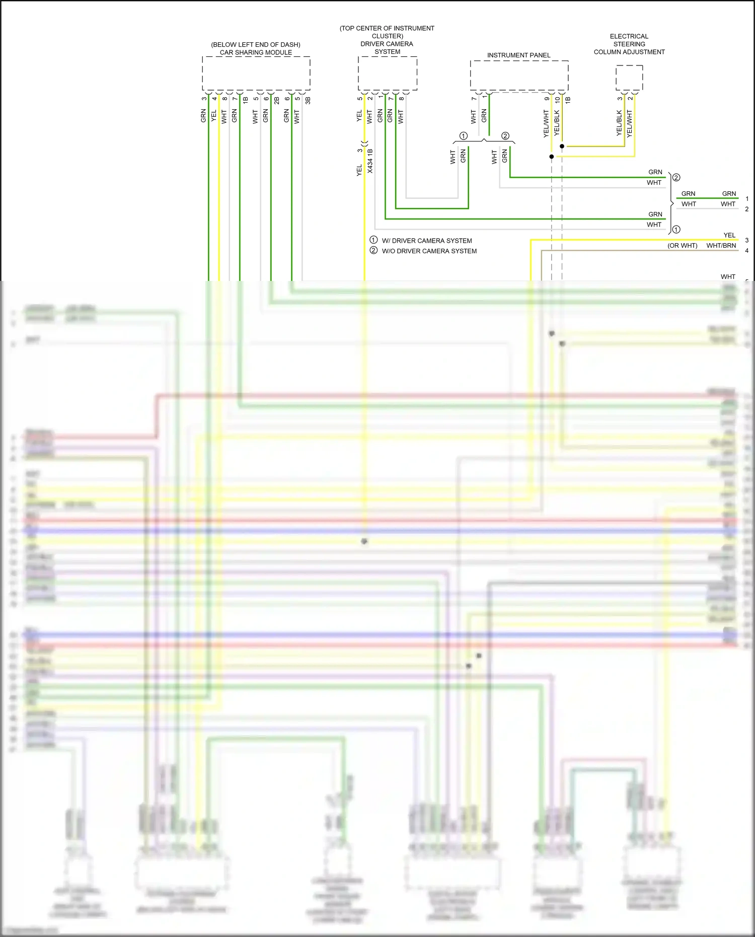 Wiring diagram long-distance range front radar sensor for BMW 2 series G42 (2021-2024) (1 of 3)