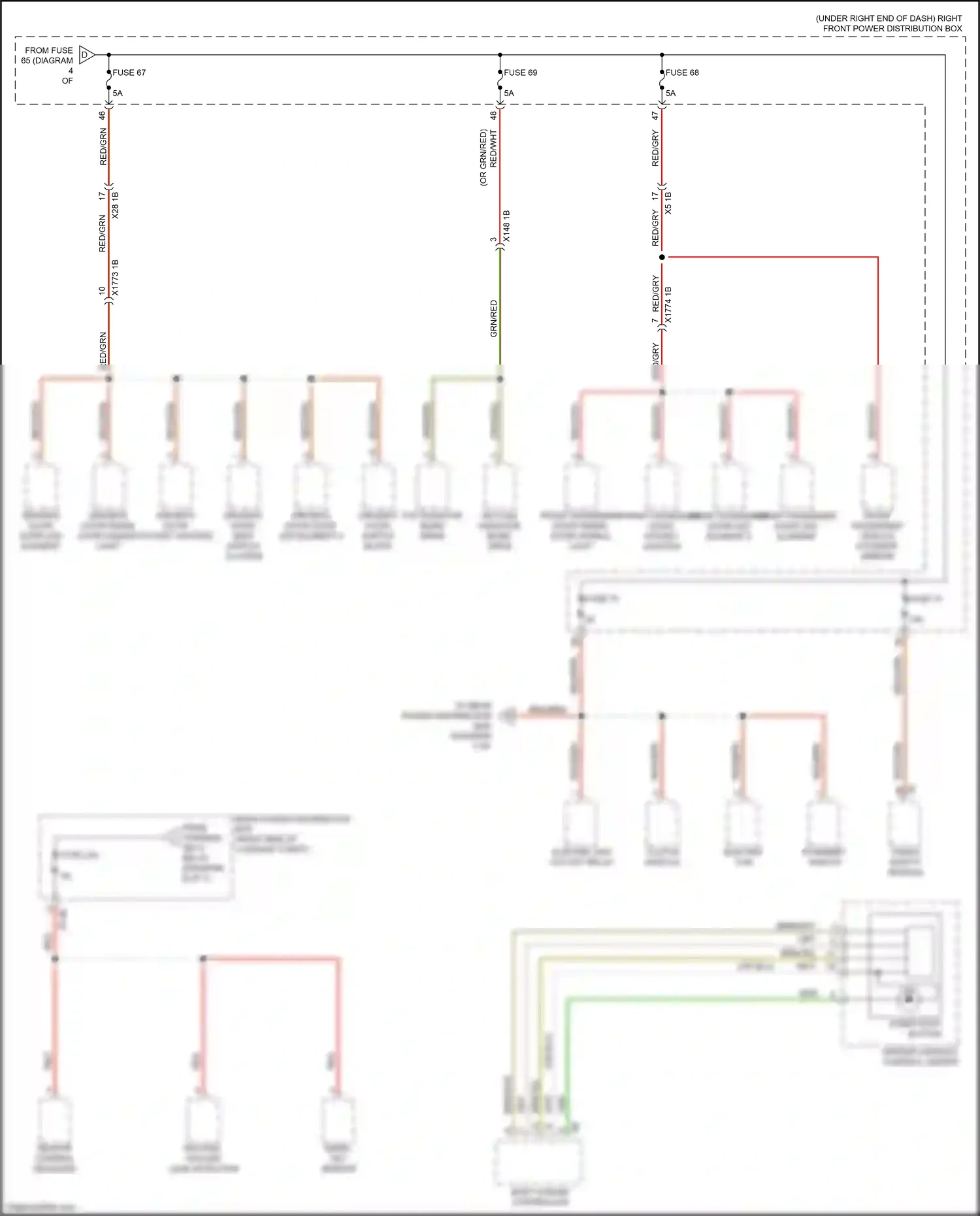 Wiring diagram start-stop button for BMW 2 series G42 (2021-2024) (2 of 3)