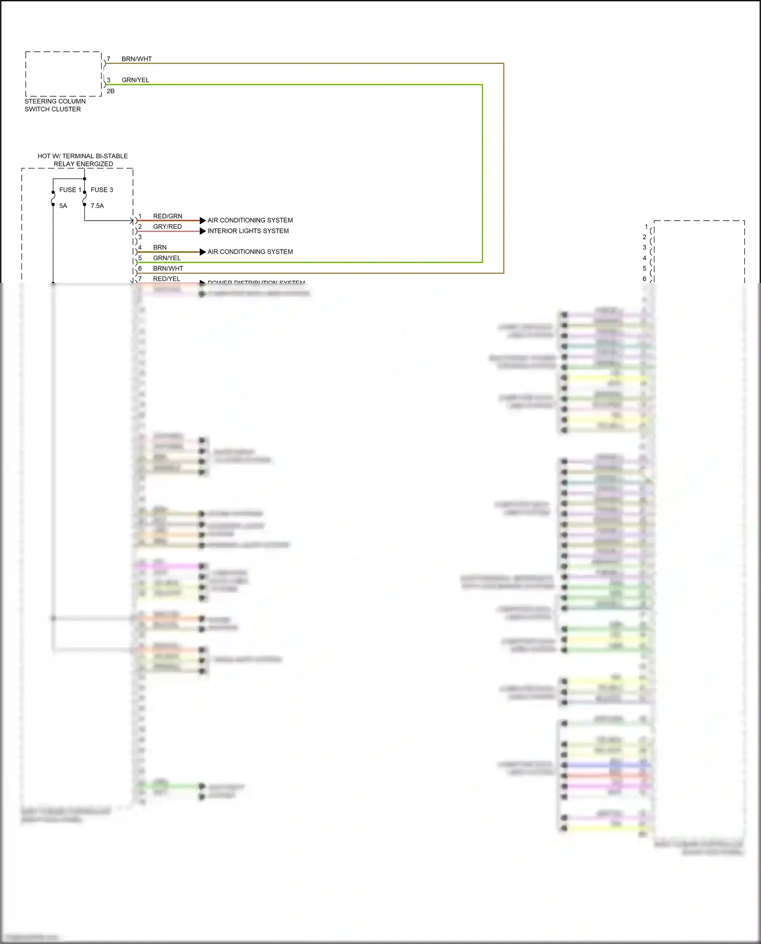 Wiring diagram steering column switch cluster for BMW 2 series G42 (2021-2024) (11 of 14)