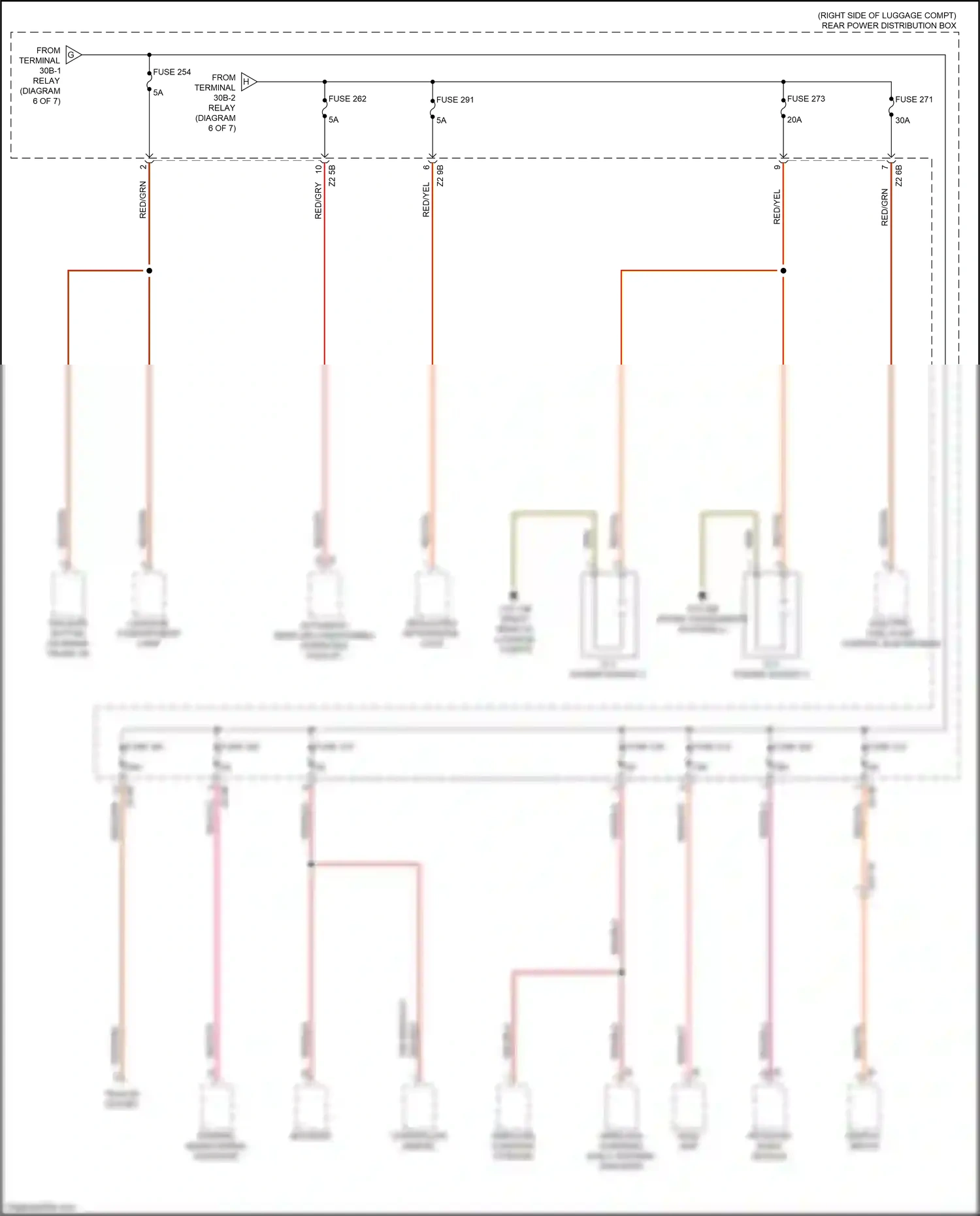 Wiring diagram tailgate button on inside trunk lid for BMW 2 series G42 (2021-2024) (2 of 2)