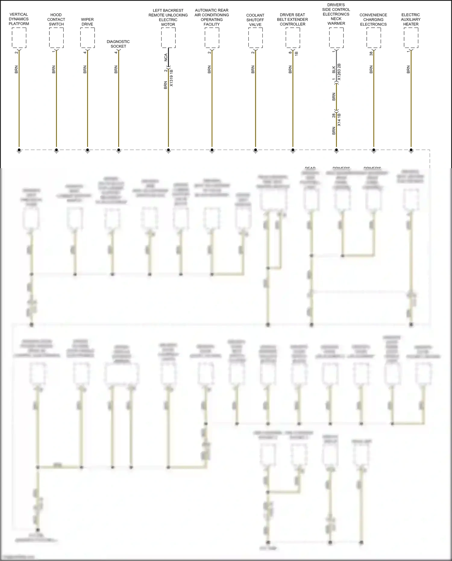 Wiring diagram vertical dynamics platform for BMW 2 series G42 (2021-2024) (2 of 3)